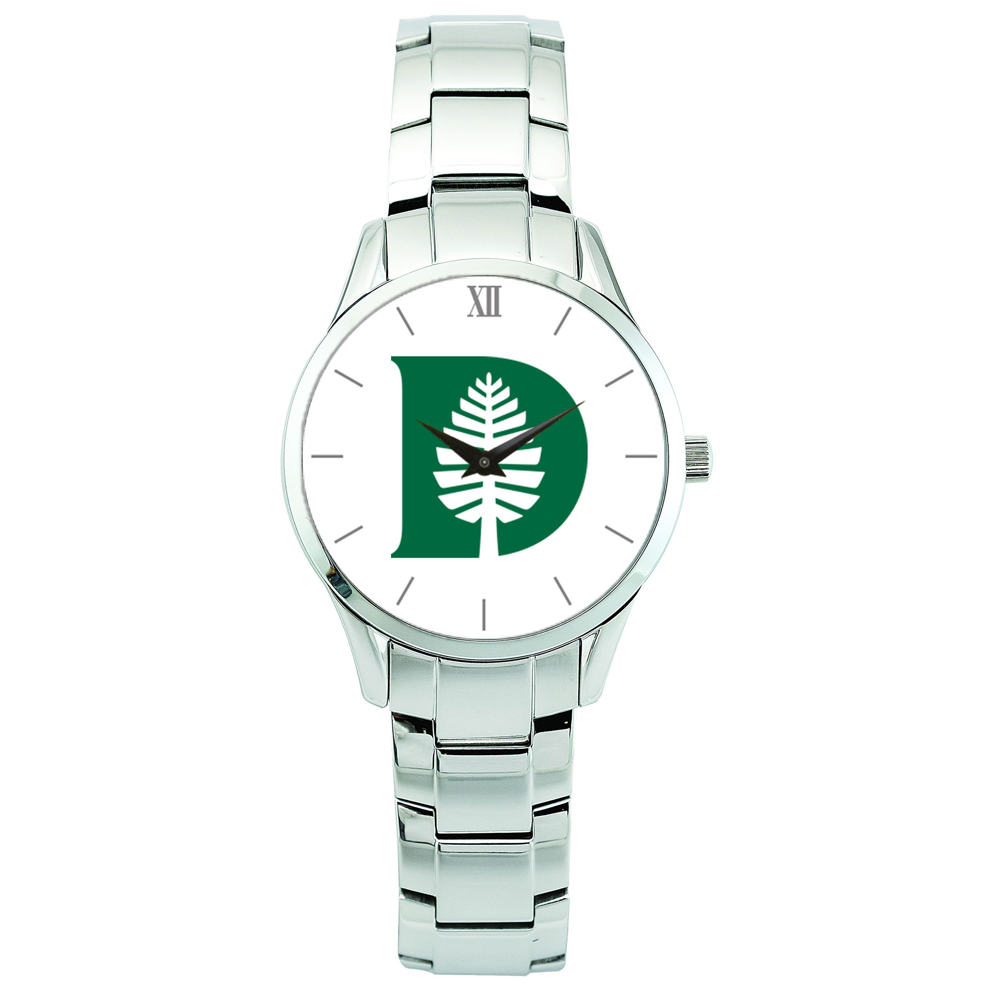 Men's Silver Dartmouth Big Green Stainless Steel Wristwatch