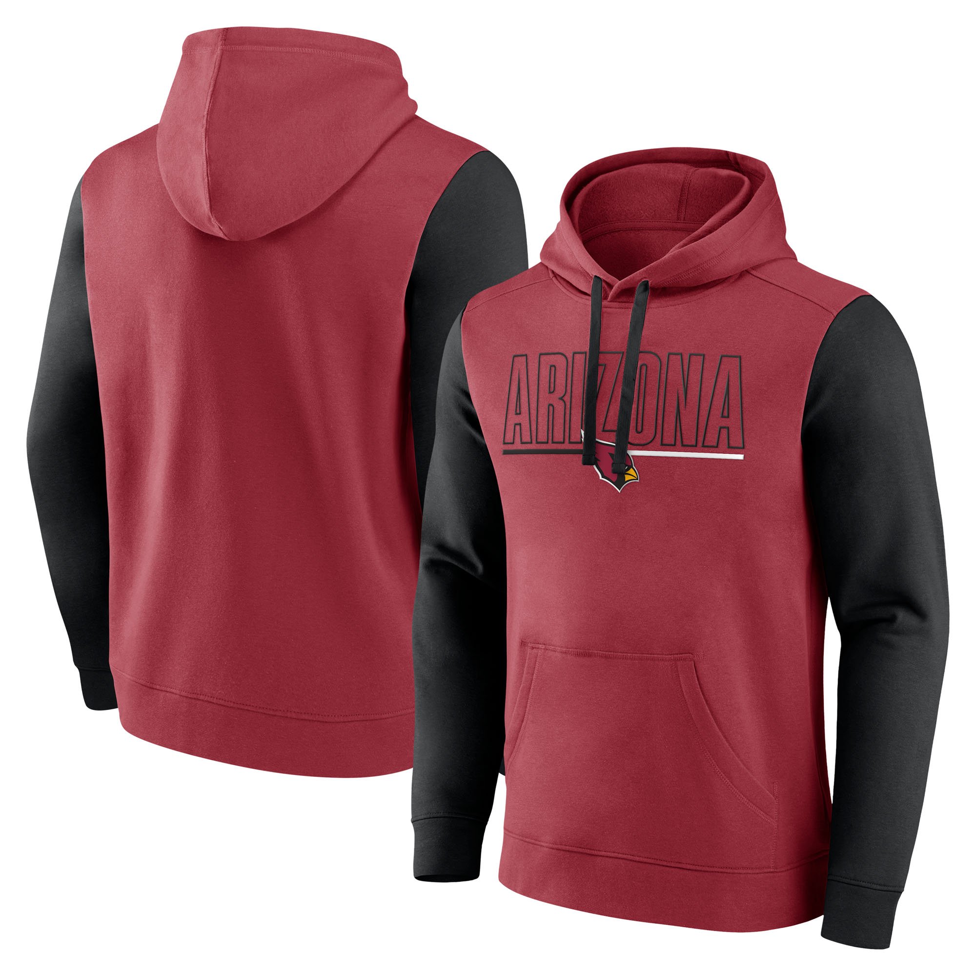 Men’s Fanatics Cardinal/Black Arizona Cardinals Outline Pullover Hoodie Men’s Fanatics Cardinal/Black Arizona Cardinals Outline Pullover Hoodie