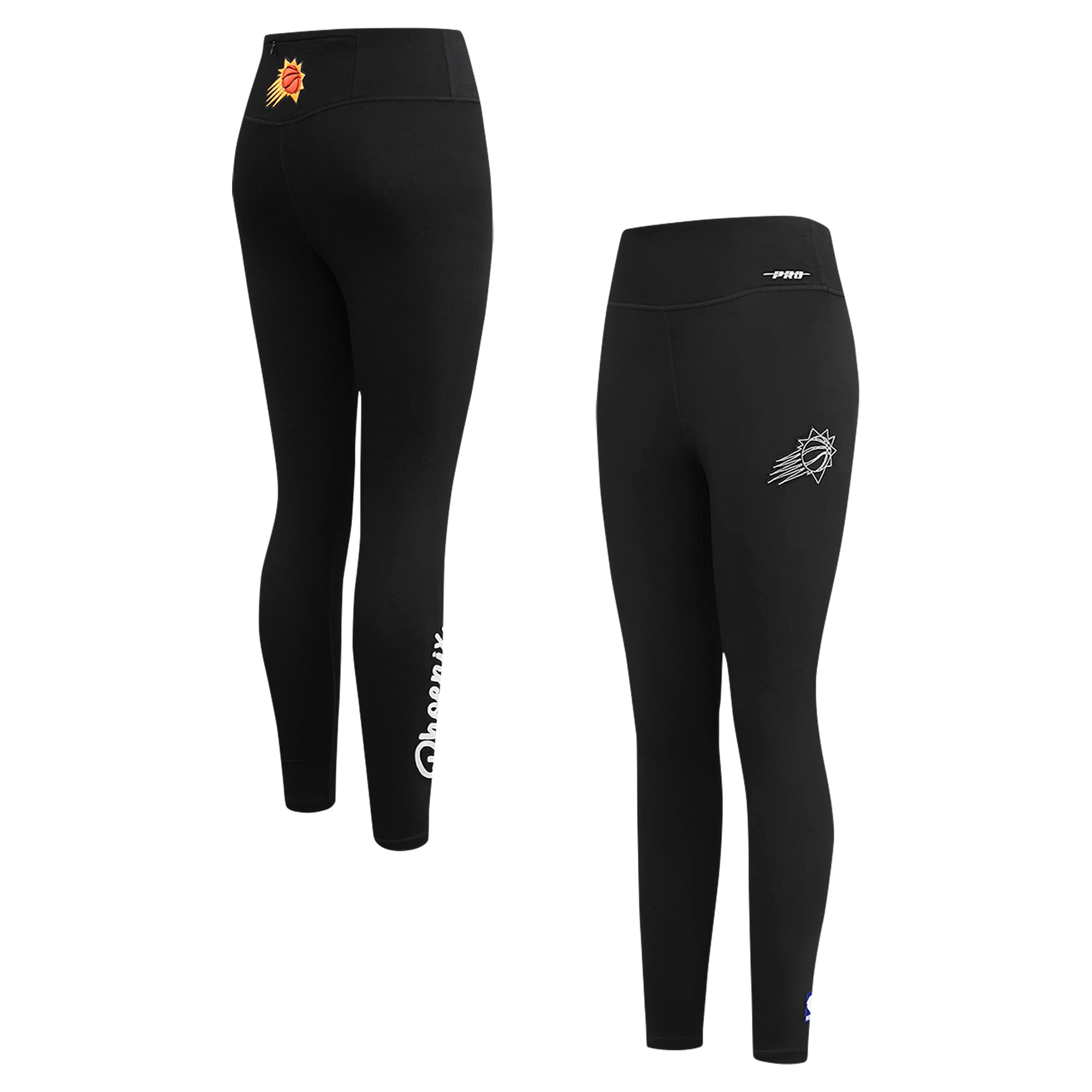 Women's Pro Standard Black Phoenix Suns Paint the City Tri-Blend Jersey Leggings