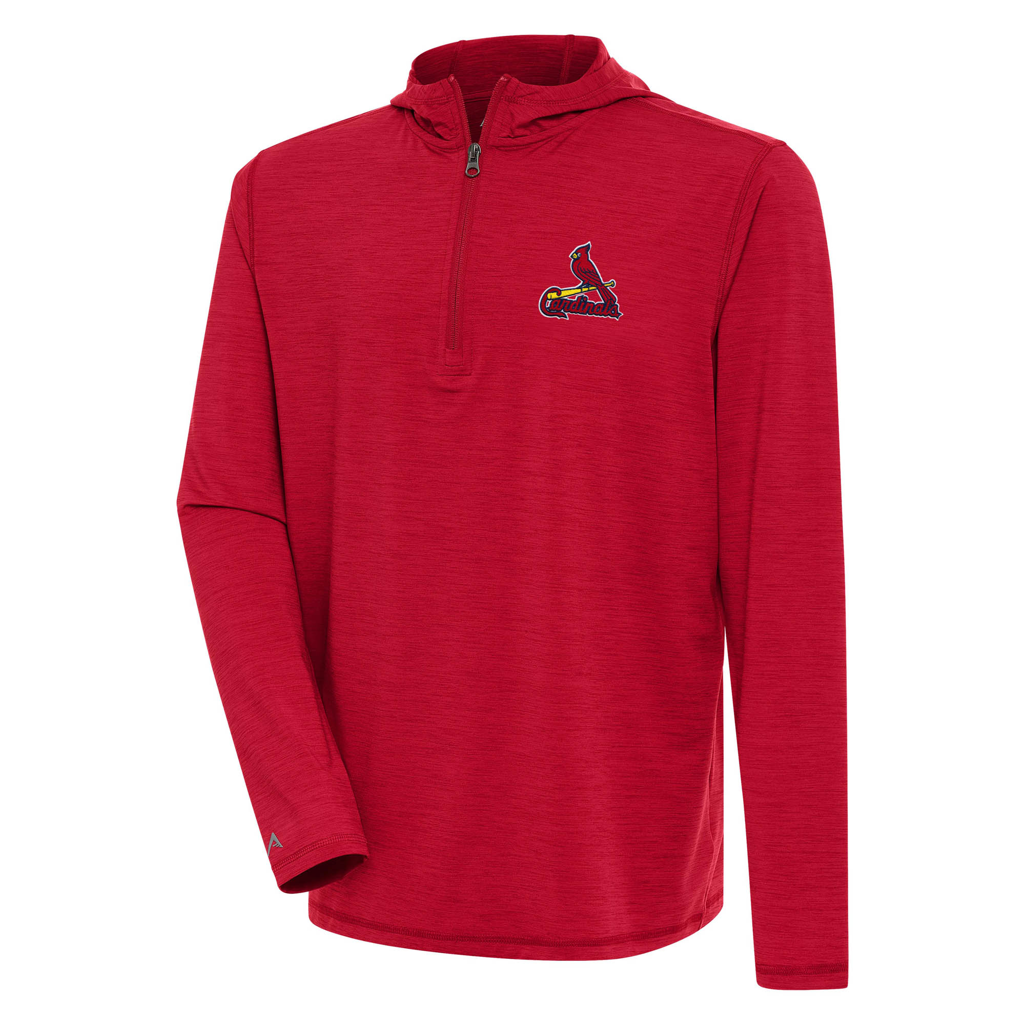 Men’s Antigua Heather Red St. Louis Cardinals Tidy Quarter-Zip Hoodie Men’s Antigua Heather Red St. Louis Cardinals Tidy Quarter-Zip Hoodie