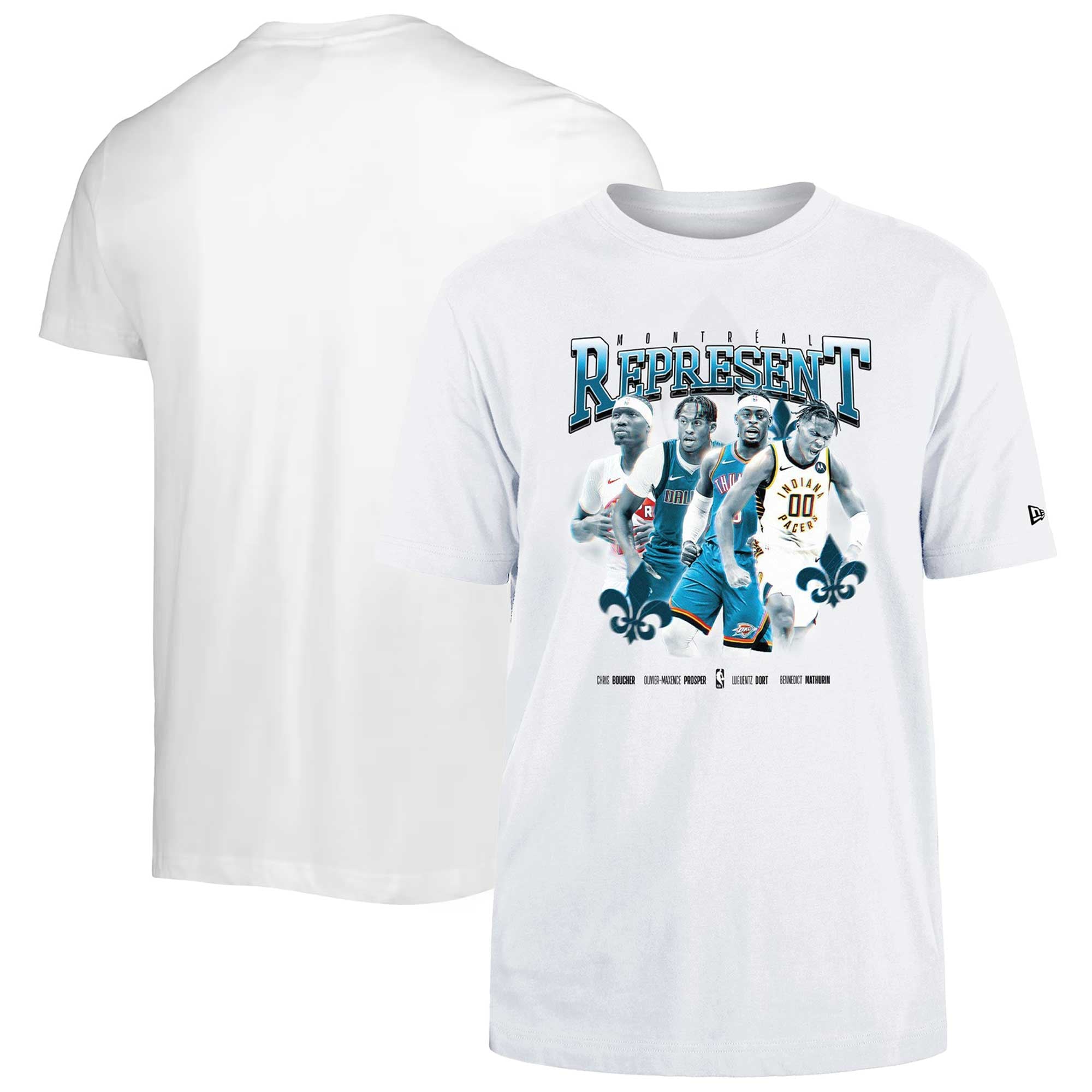Men's New Era White NBA Montreal Represent T-Shirt