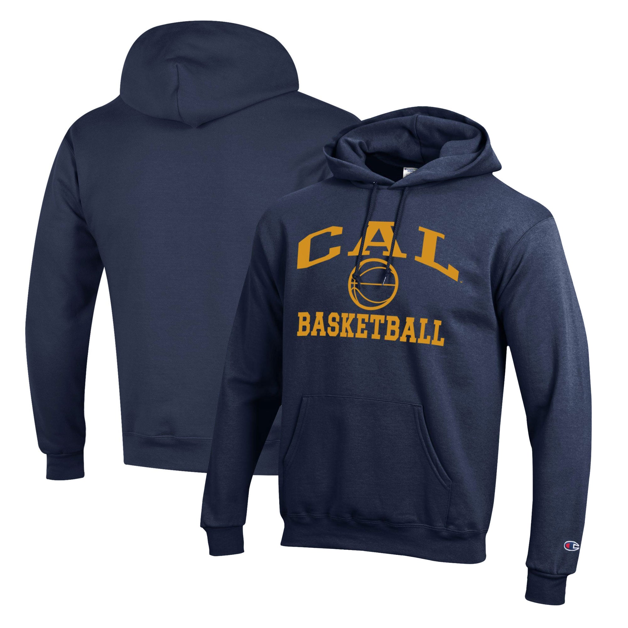 Men's Champion Navy Cal Bears Basketball Icon Pullover Hoodie
