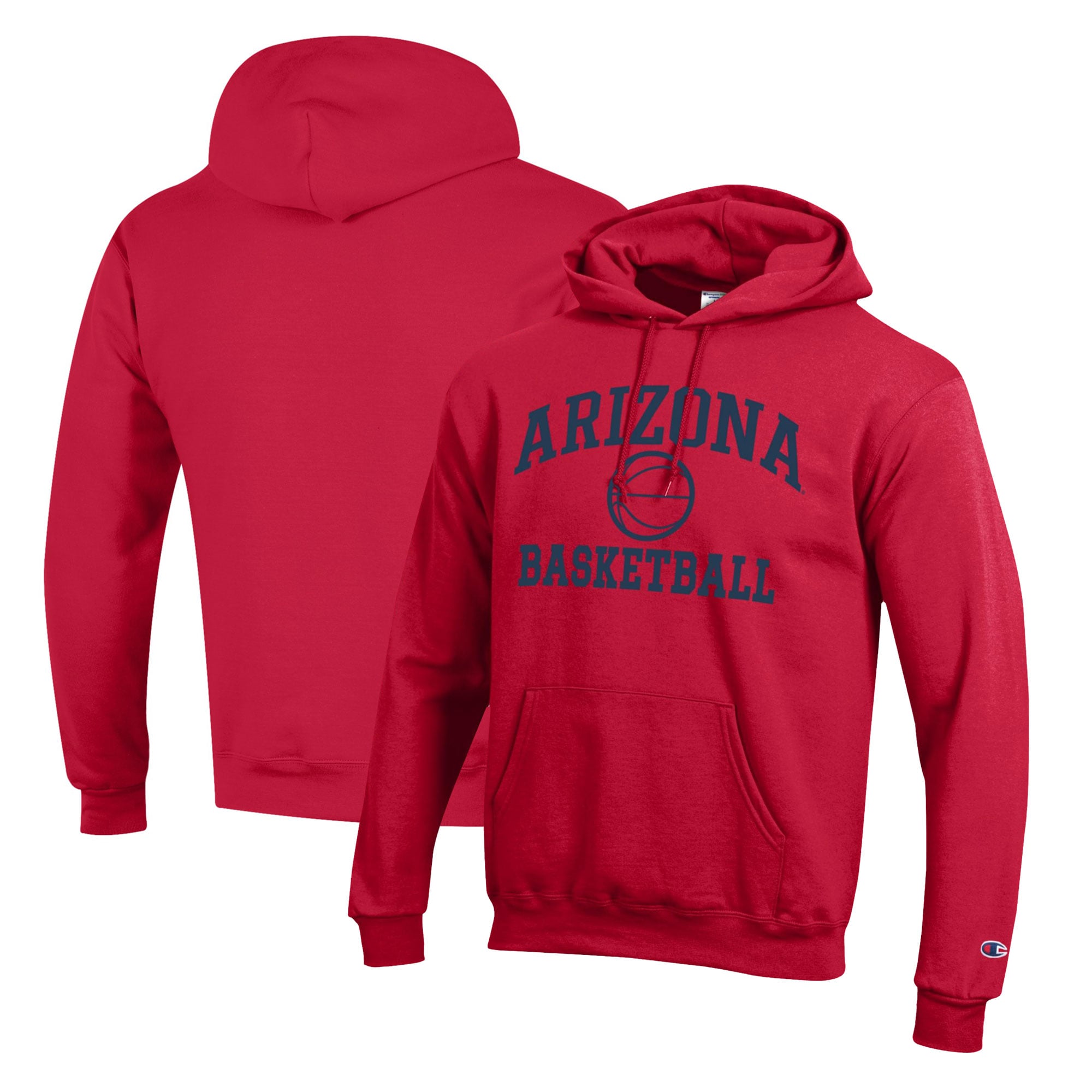 Men's Champion Red Arizona Wildcats Basketball Icon Pullover Hoodie