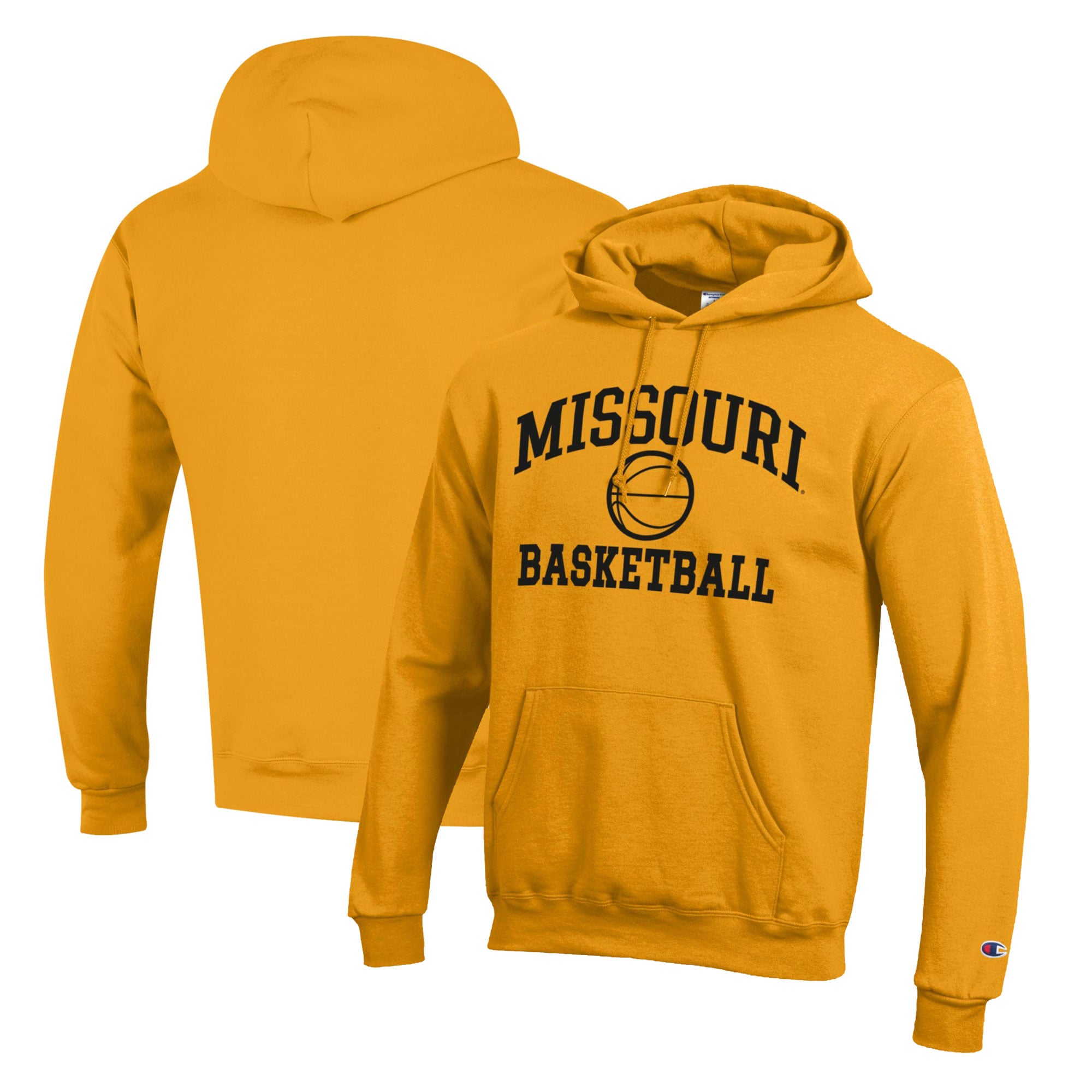 Men's Champion Gold Missouri Tigers Basketball Icon Pullover Hoodie