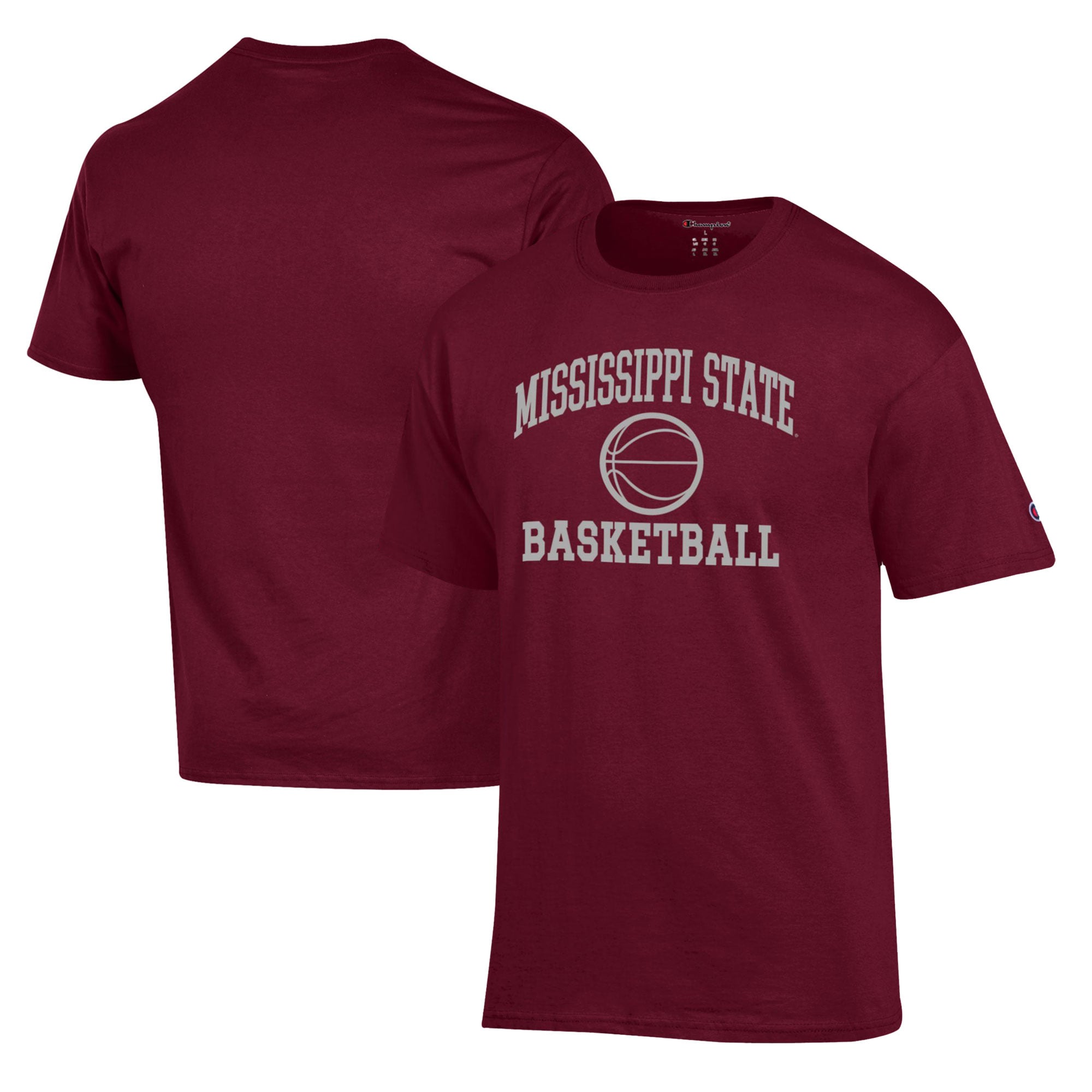 Men's Champion Maroon Mississippi State Bulldogs Basketball Icon T-Shirt