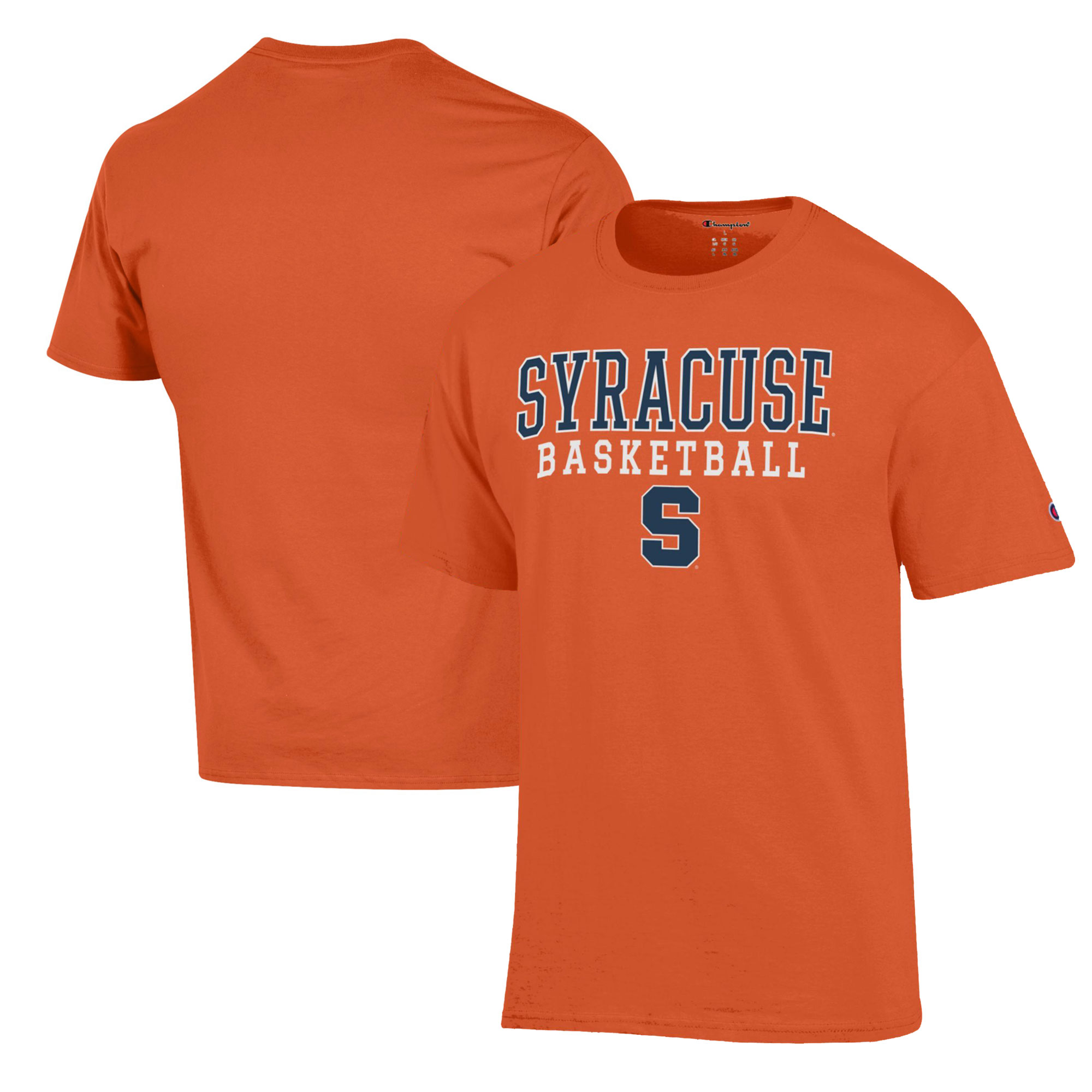 Men's Champion Orange Syracuse Orange Basketball Stack T-Shirt