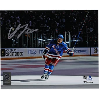 Adam Fox New York Rangers Autographed 8" x 10" Postgame Salute Photograph