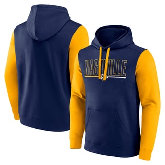 Men's Logo Athletic Navy Nashville Predators Deliver Fleece Pullover Hoodie