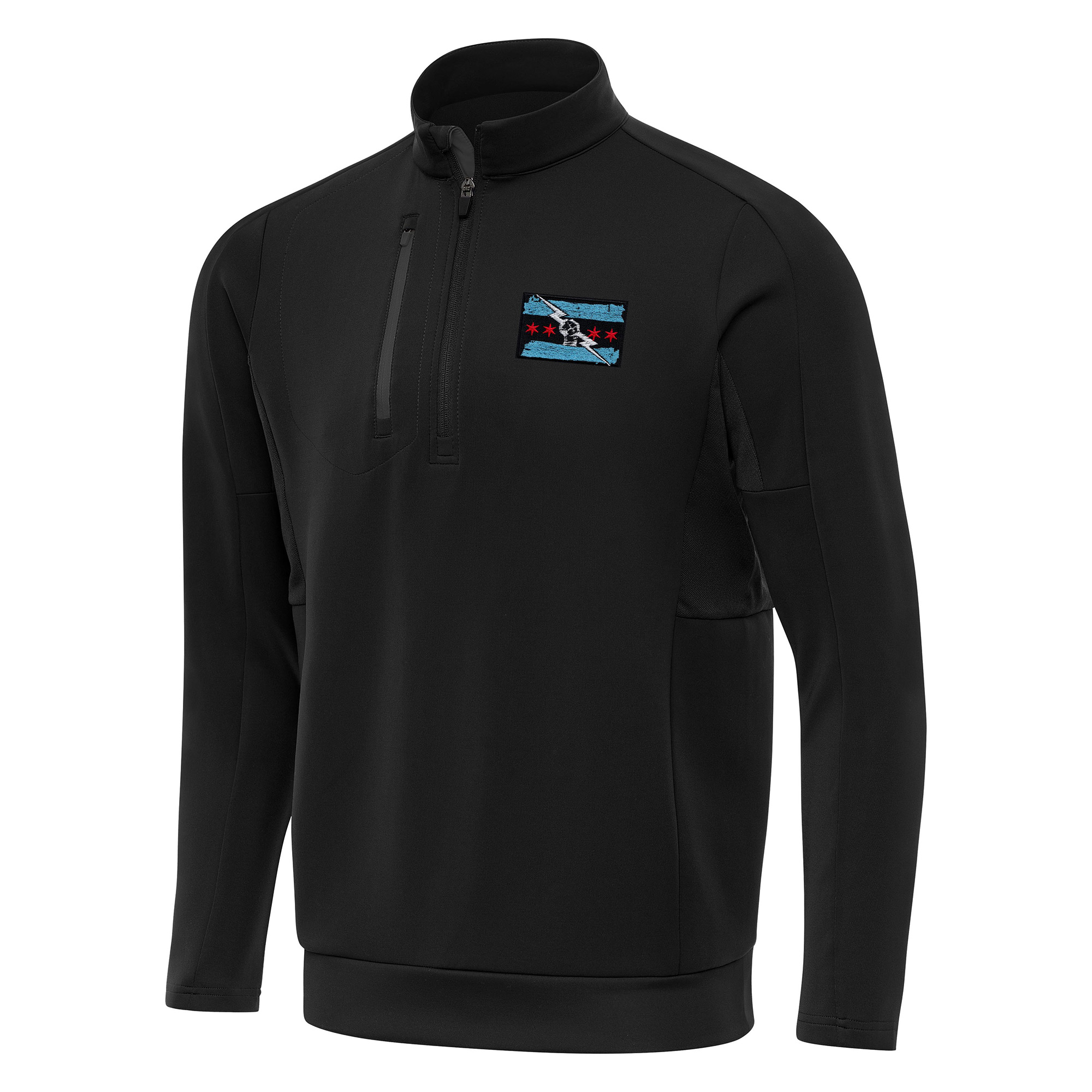 Men’s Antigua Black CM Punk Generation Quarter-Zip Pullover Top Men’s Antigua Black CM Punk Generation Quarter-Zip Pullover Top
