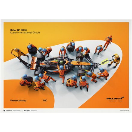 McLaren F1 Team - 1.80 - World Record Fastest Pit Stop 2023 Poster