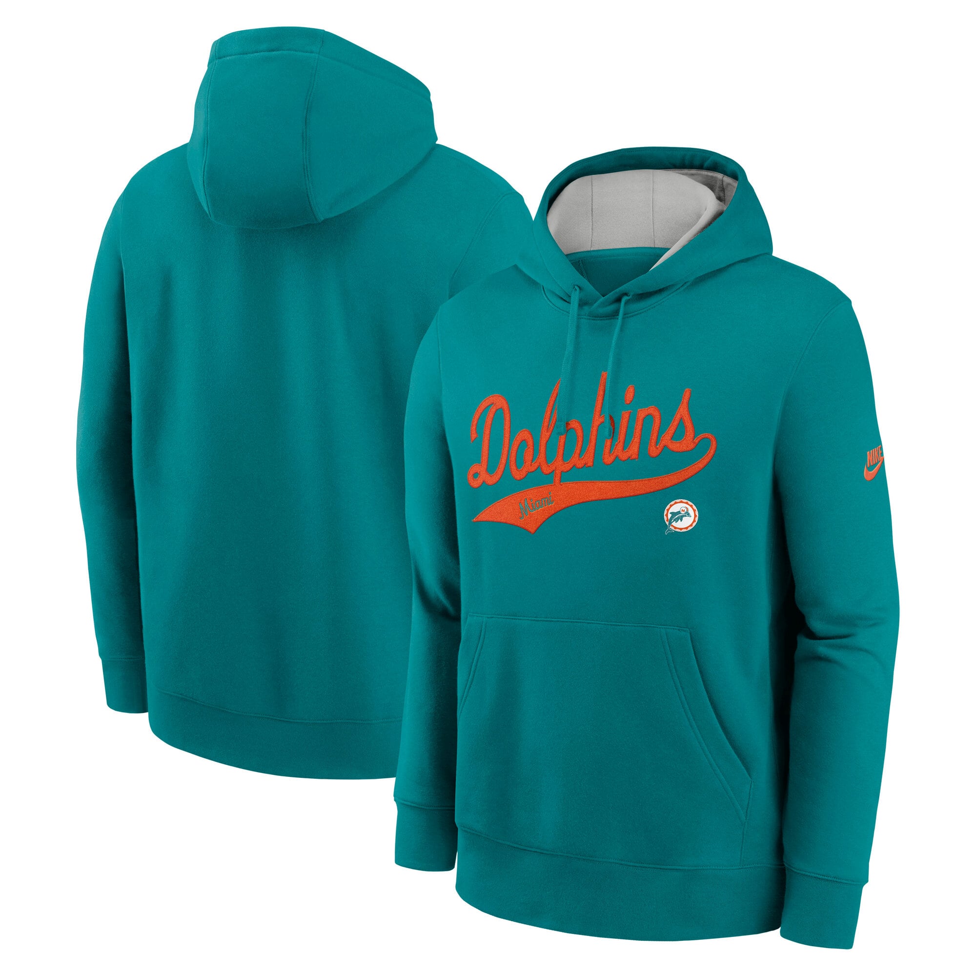 Felpa con cappuccio Miami Dolphins Nike Club Fleece Pullover - Uomo