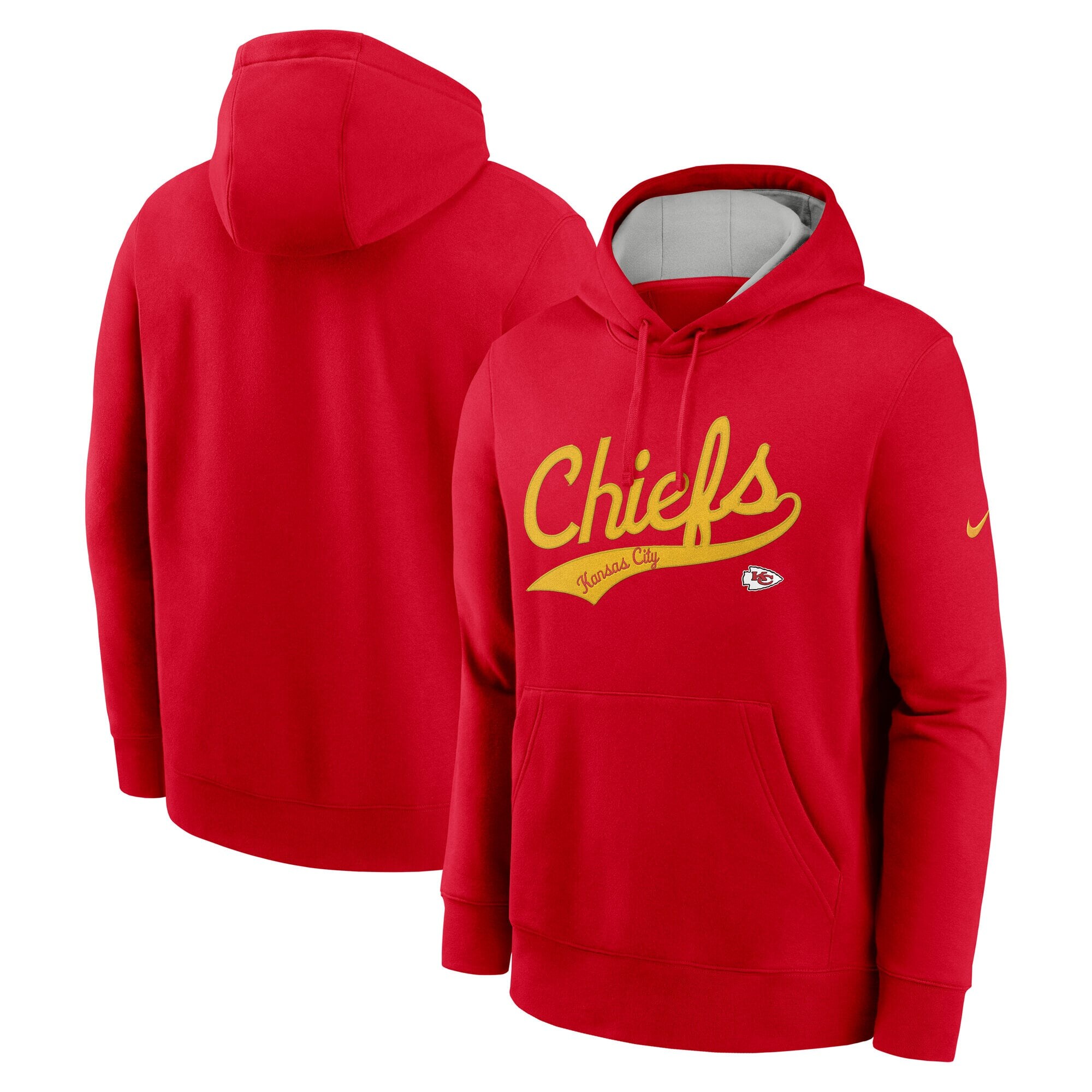 Felpa con cappuccio Kansas City Chiefs Nike Club Fleece Pullover - Uomo