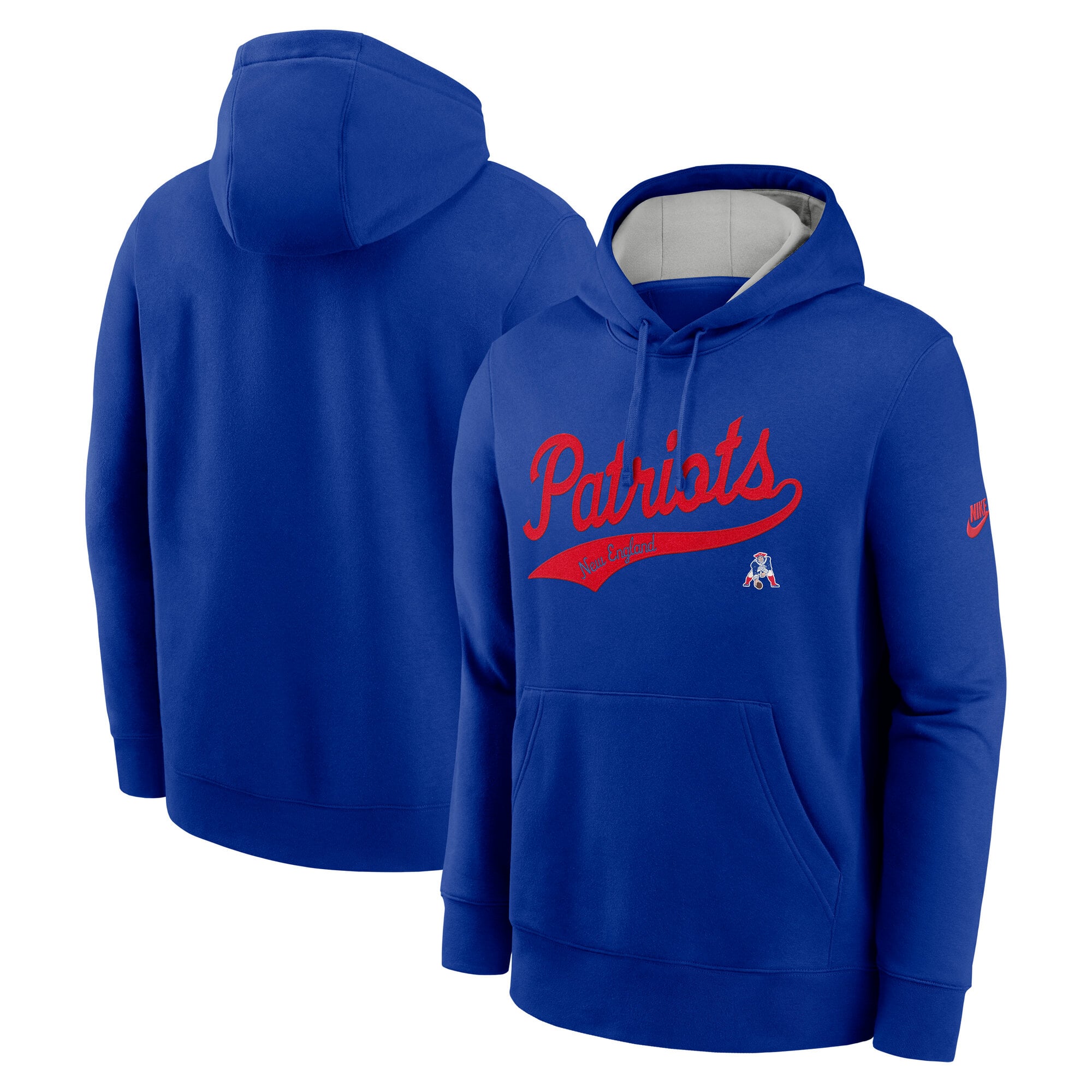 Felpa con cappuccio New England Patriots Nike Club Fleece Pullover - Uomo