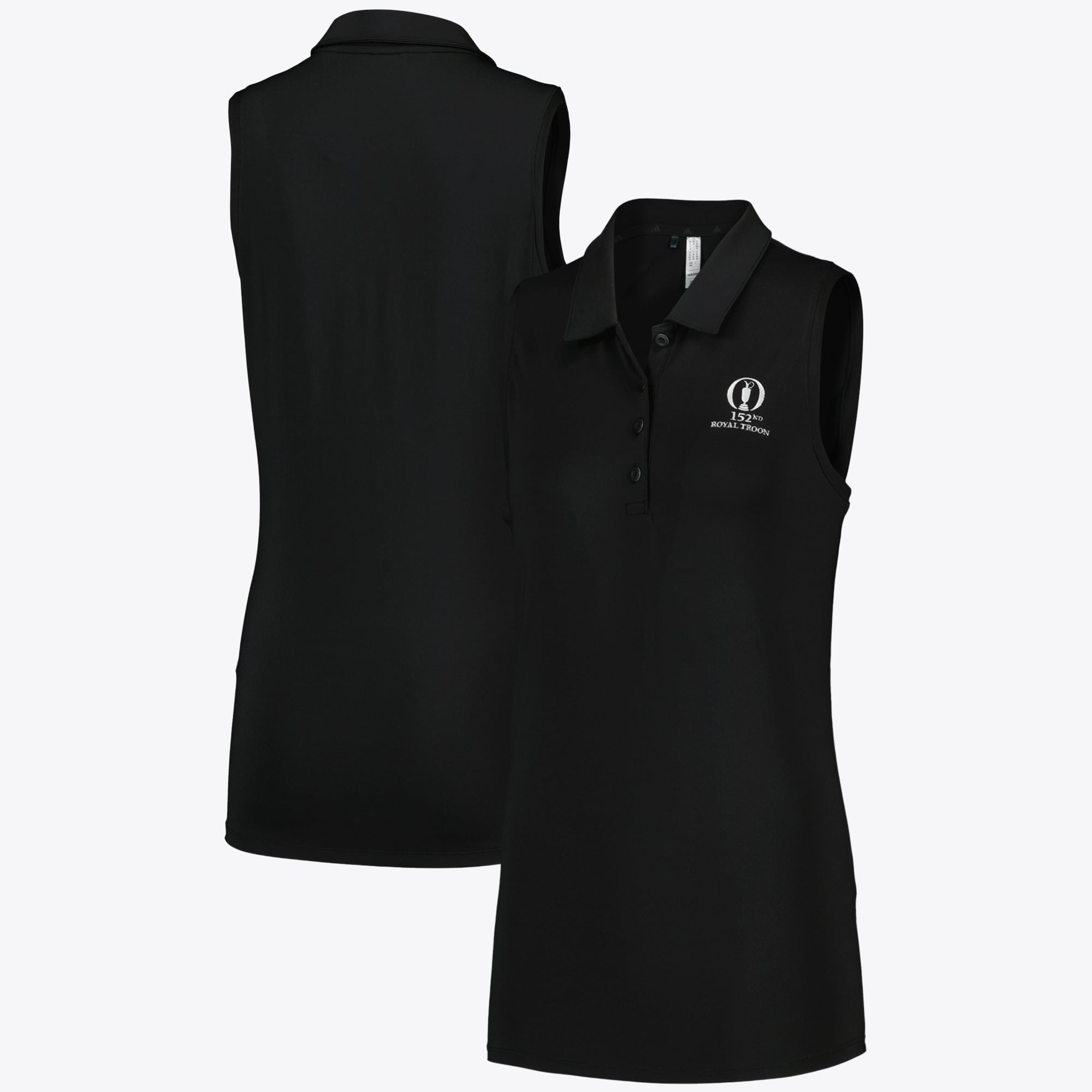 Polo senza maniche adidas Ultimate Open 152nd Royal Troon - Nero - Donna