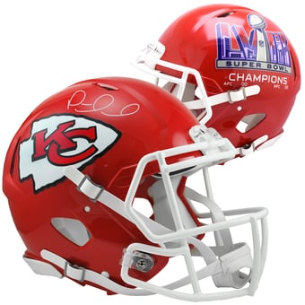 Patrick Mahomes Kansas City Chiefs Autographed Super Bowl LVIII Champions Riddell Speed Authentic Helmet