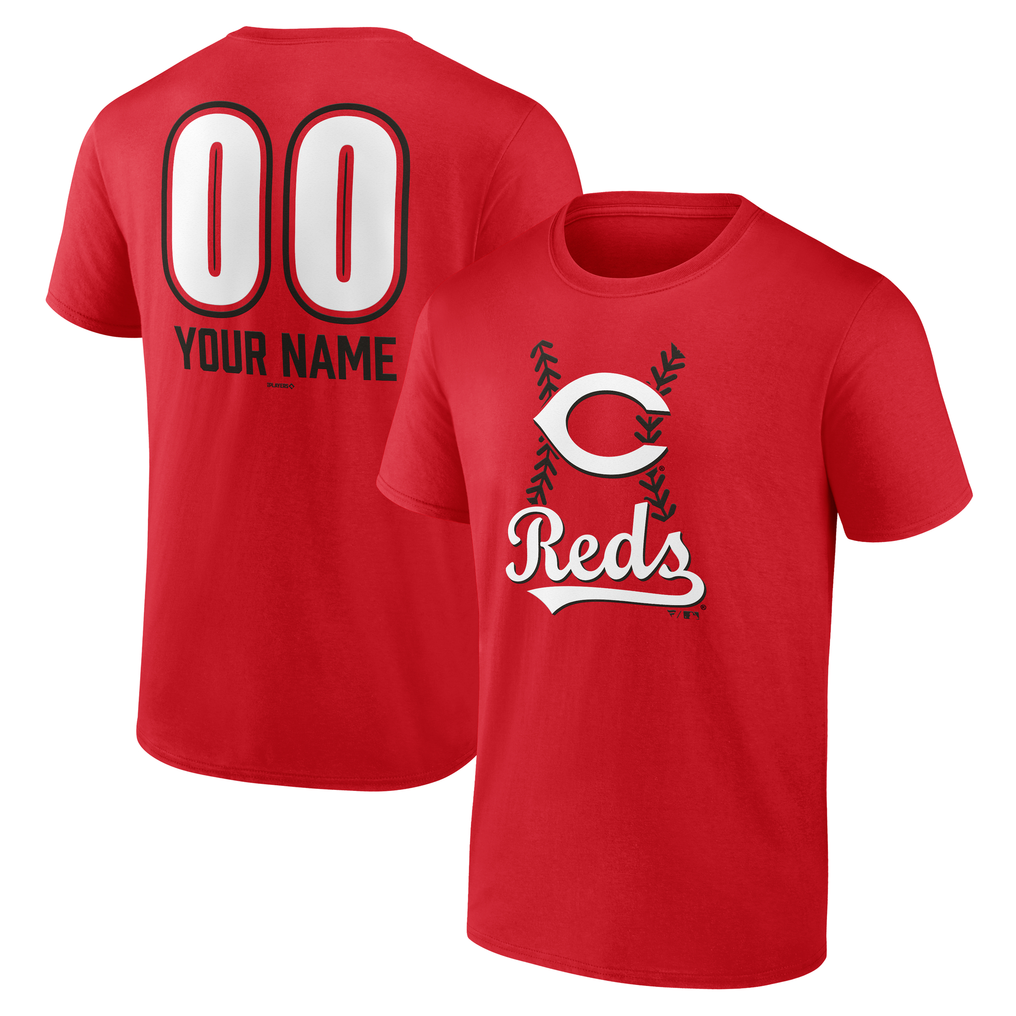 Men’s Red Cincinnati Reds Personalized Name & Number Fastball T-Shirt Men’s Red Cincinnati Reds Personalized Name & Number Fastball T-Shirt