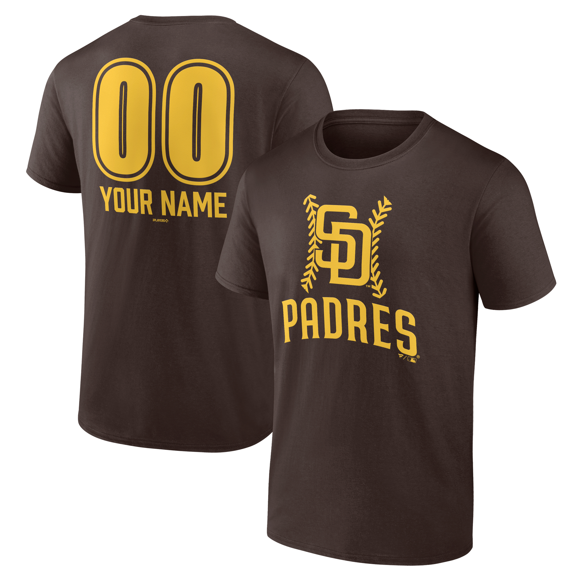 Men’s Brown San Diego Padres Personalized Name & Number Fastball T-Shirt Men’s Brown San Diego Padres Personalized Name & Number Fastball T-Shirt