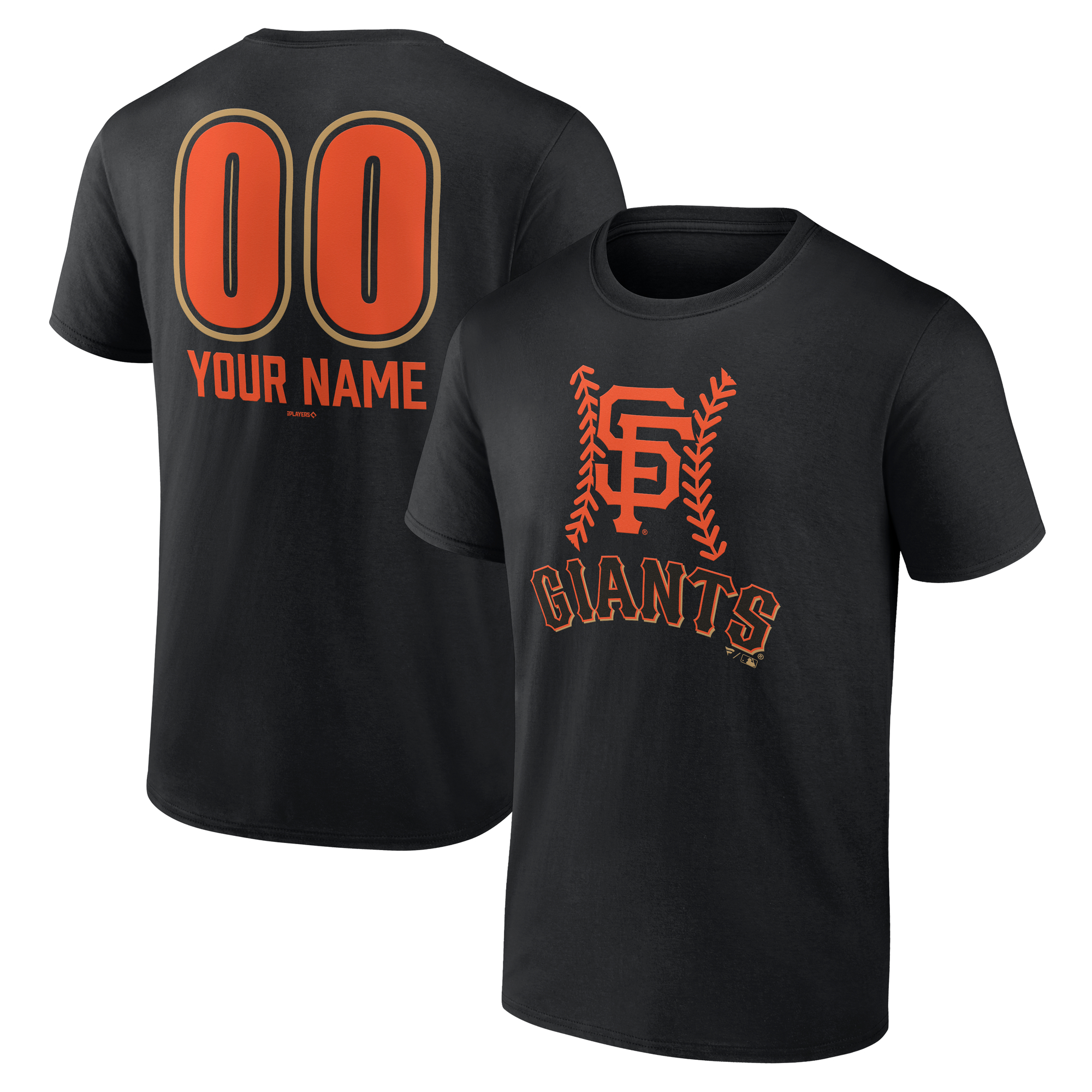 Men’s Black San Francisco Giants Personalized Name & Number Fastball T-Shirt Men’s Black San Francisco Giants Personalized Name & Number Fastball T-Shirt