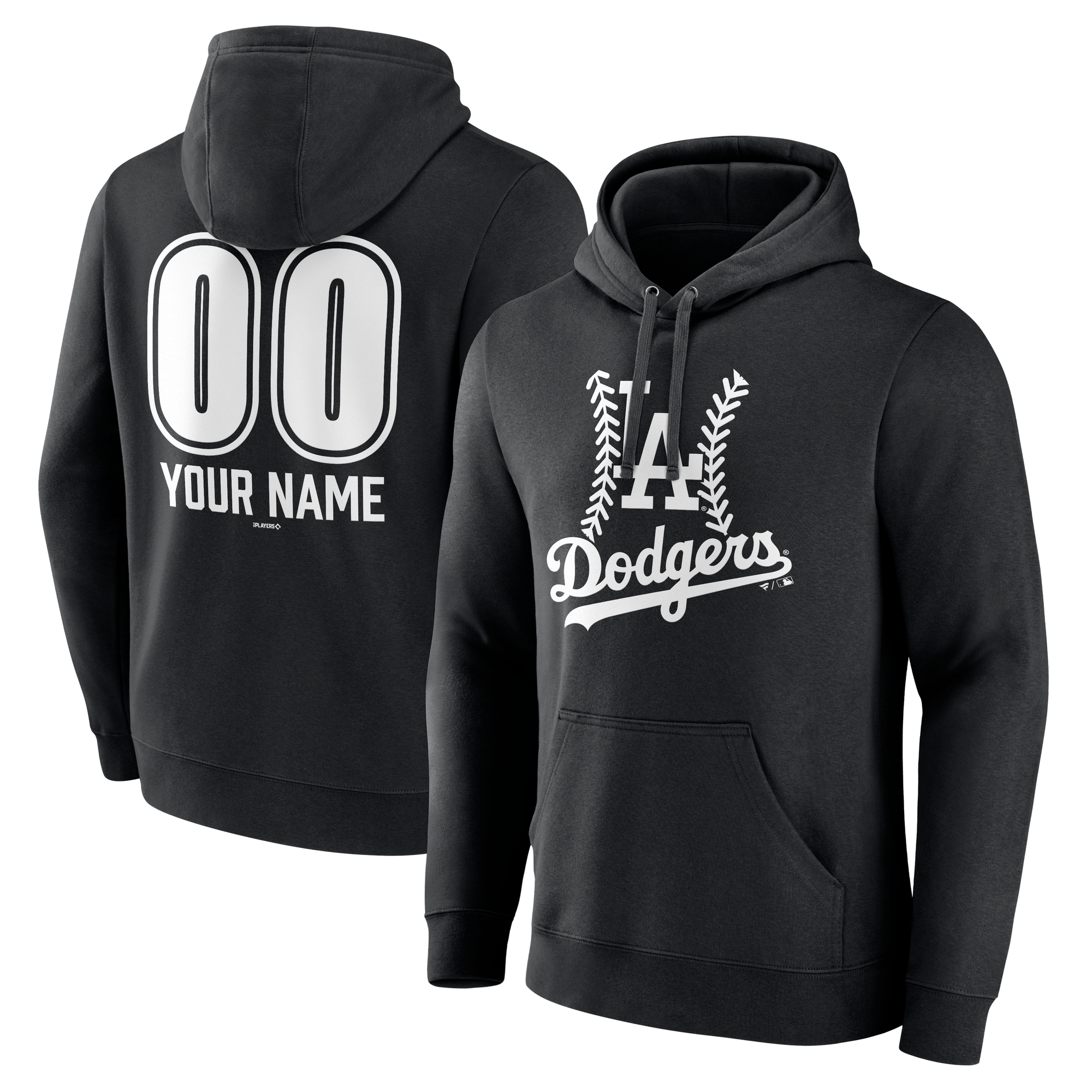 Men’s Black Los Angeles Dodgers Personalized Name & Number Fastball Pullover Hoodie Men’s Black Los Angeles Dodgers Personalized Name & Number Fastball Pullover Hoodie