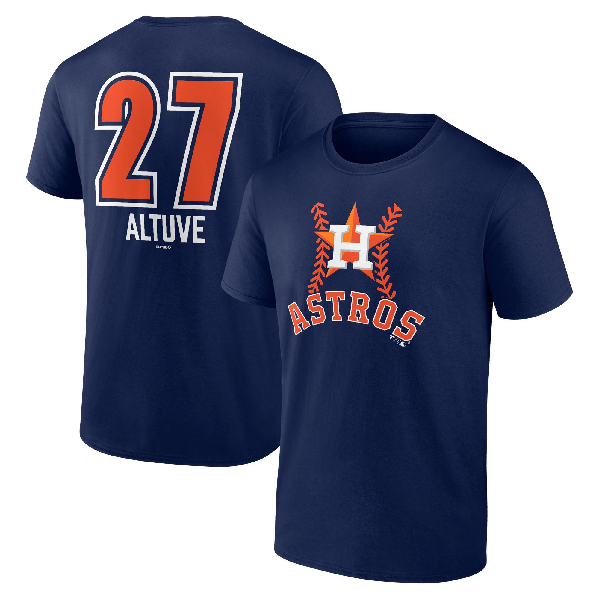 Men's Jose Altuve Navy Houston Astros Fastball Player Name & Number T-Shirt