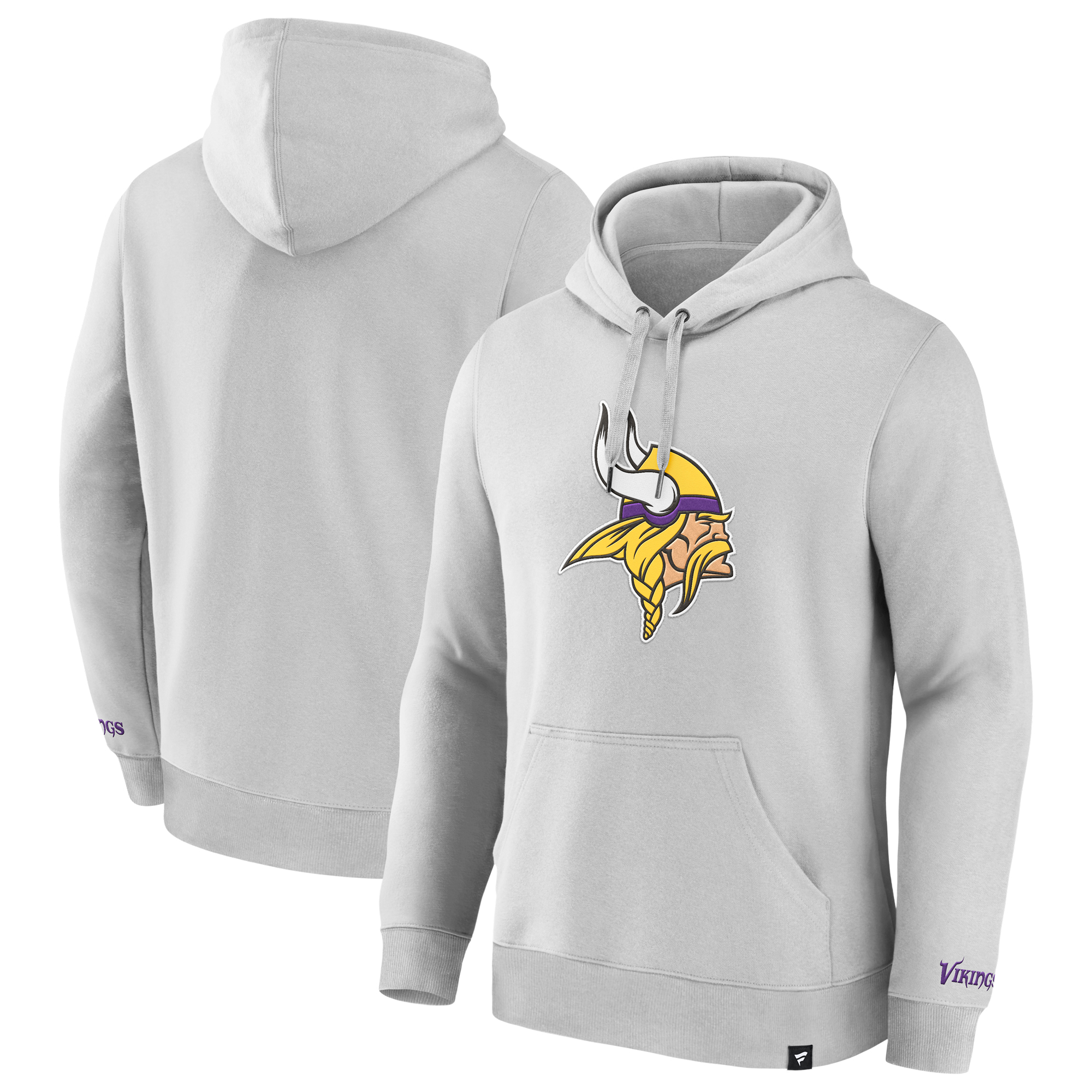 Men's Fanatics Gray Minnesota Vikings Legacy Fleece Pullover Hoodie