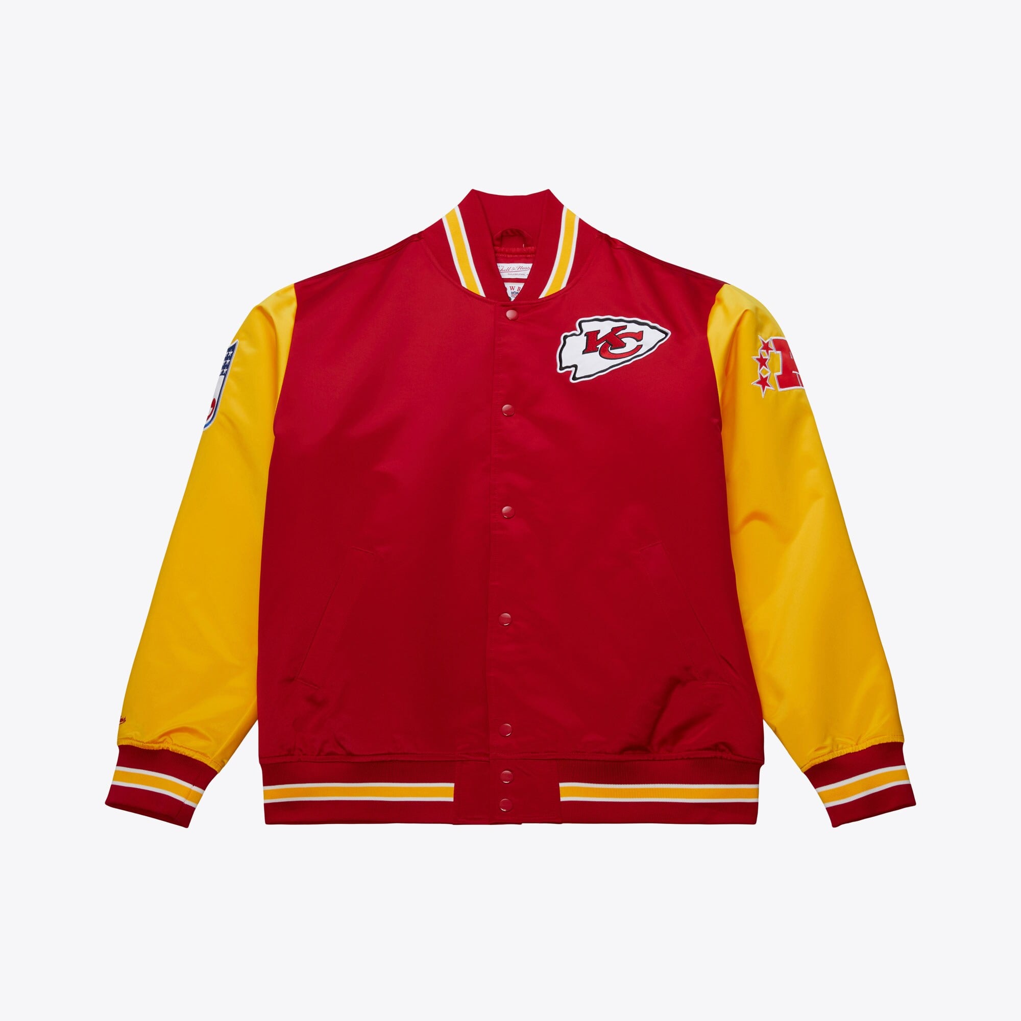 Veste en satin épais Mitchell et Ness des Chiefs de Kansas City
