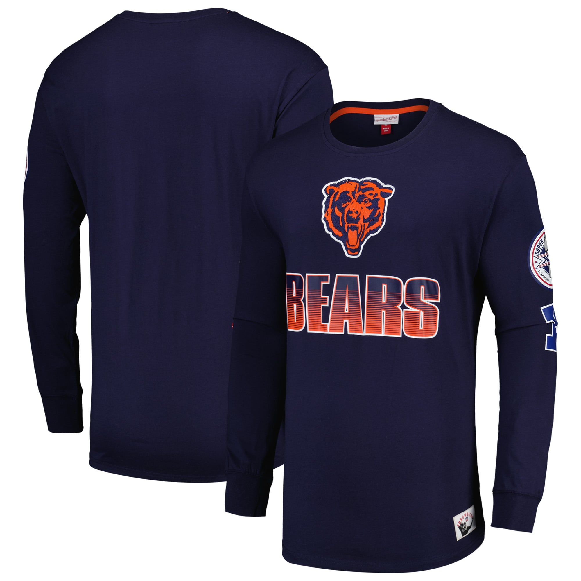Chicago Bears Mitchell and Ness All Over Langarm T-Shirt