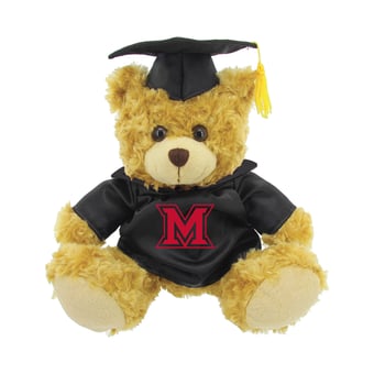 Miami University RedHawks 12'' Graduation Plush Bear