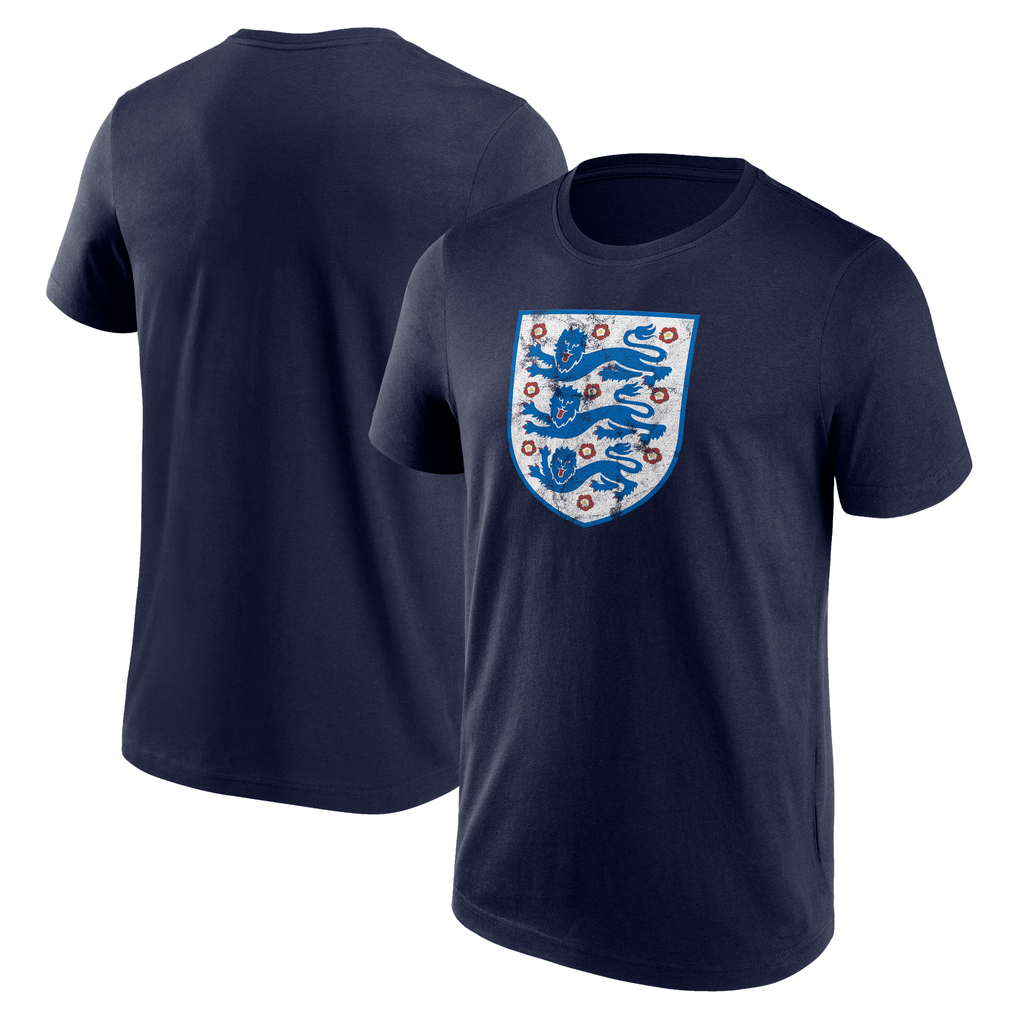England Distressed Retro Graphic T-Shirt - Navy - Mens