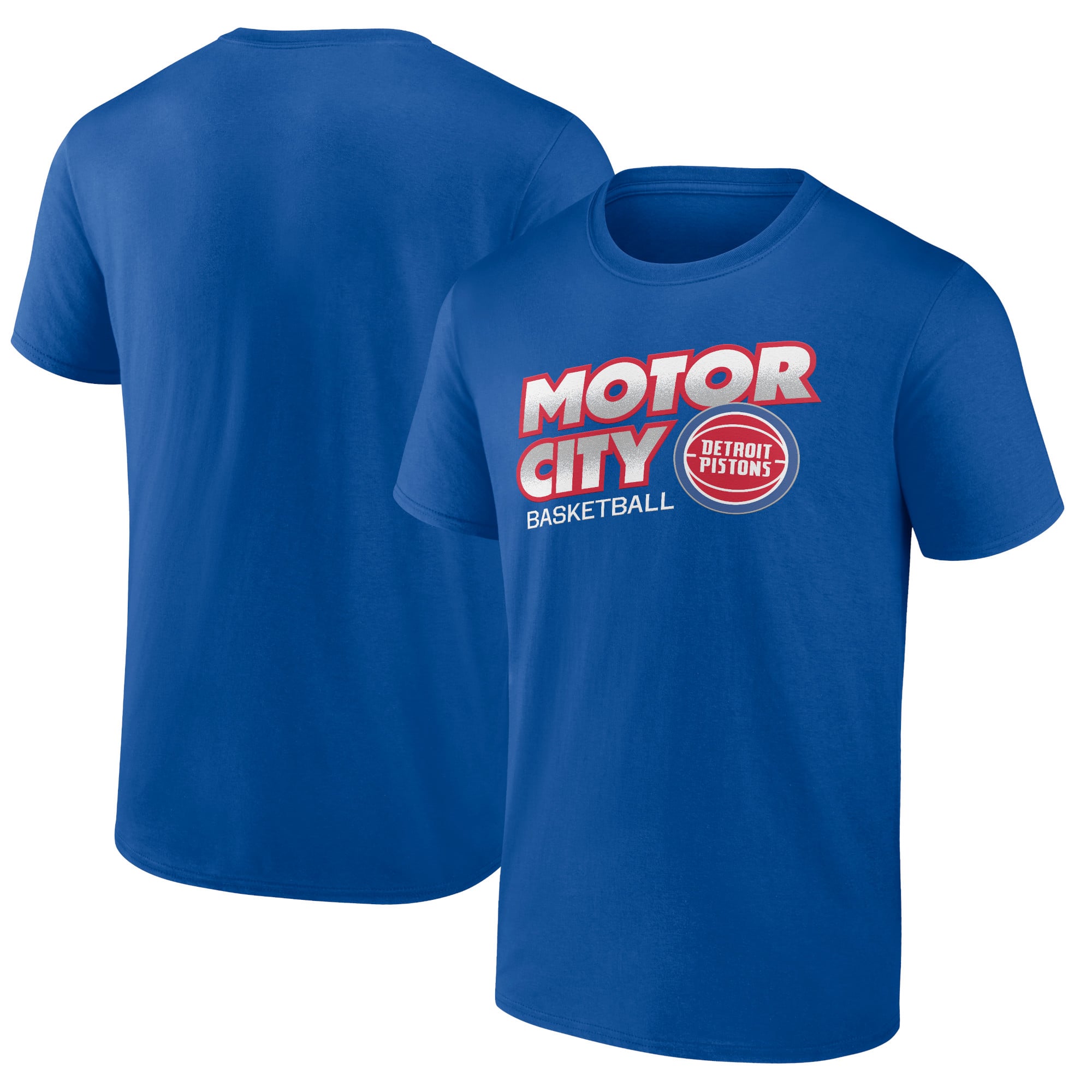 Men's Blue Detroit Pistons Half Court Offense T-Shirt