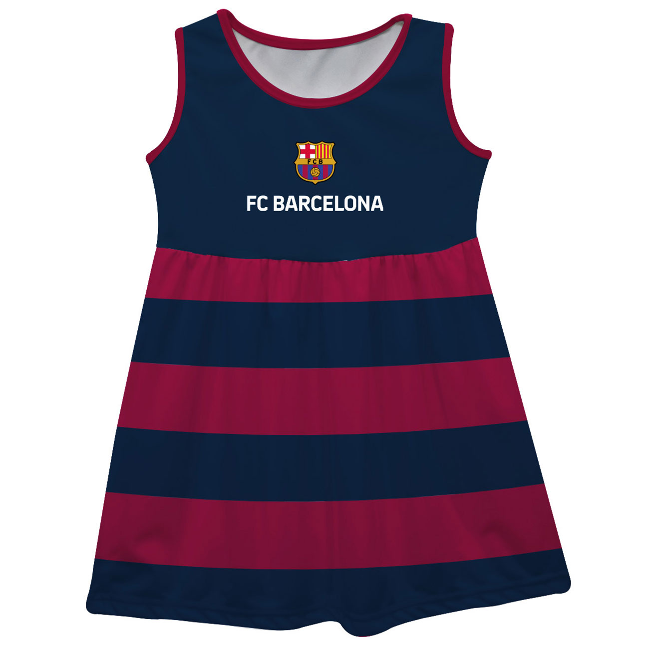 Girls Toddler Vive La Fete Navy Barcelona Striped Tank Top Dress