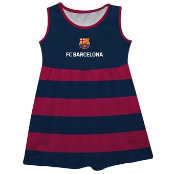 Girls Toddler Vive La Fete Navy Barcelona Striped Tank Top Dress