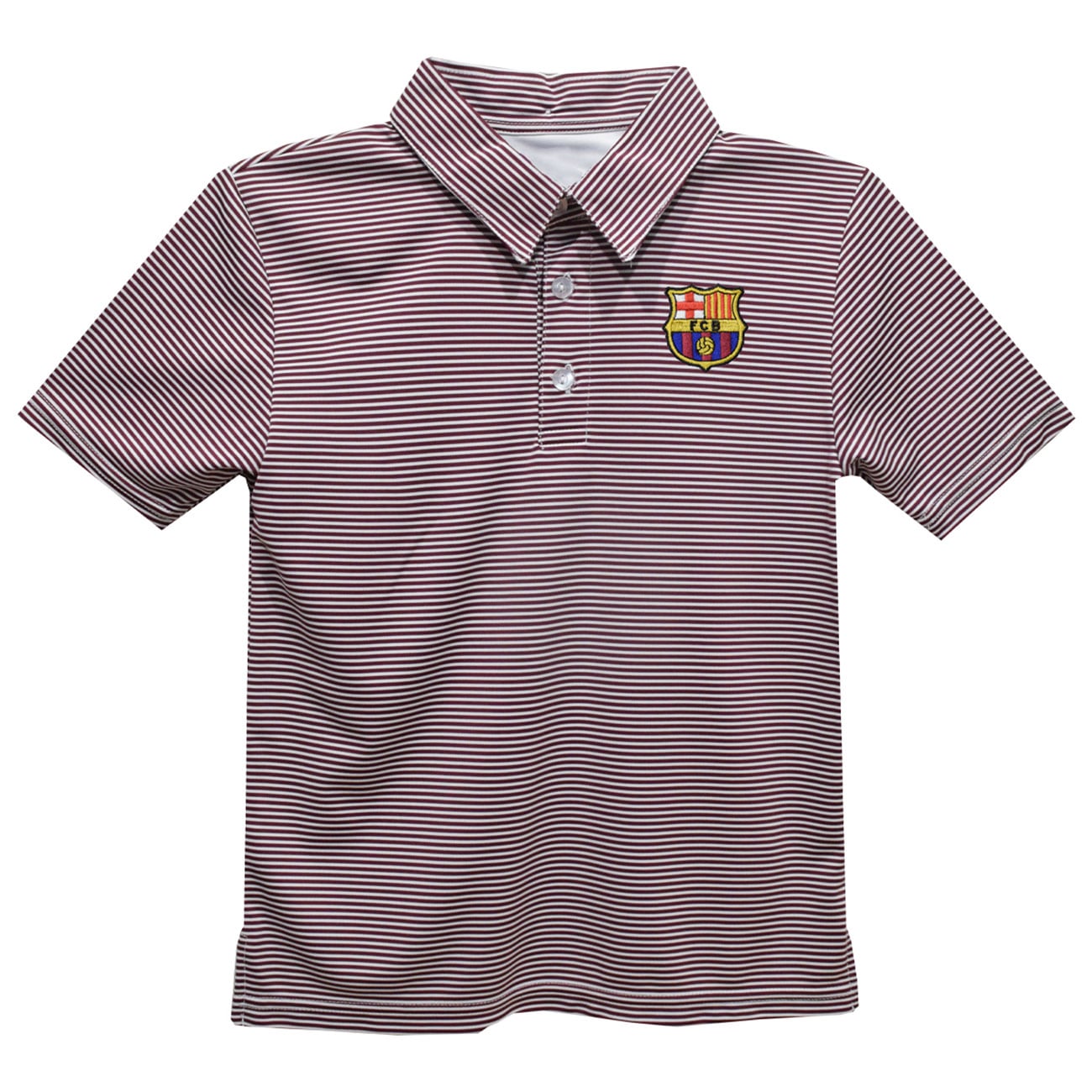Youth Vive La Fete Maroon Barcelona Pencil Stripe Polo
