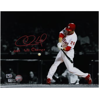 Chase Utley Philadelphia Phillies Autographed 11" x 14" Spotlight Photograph