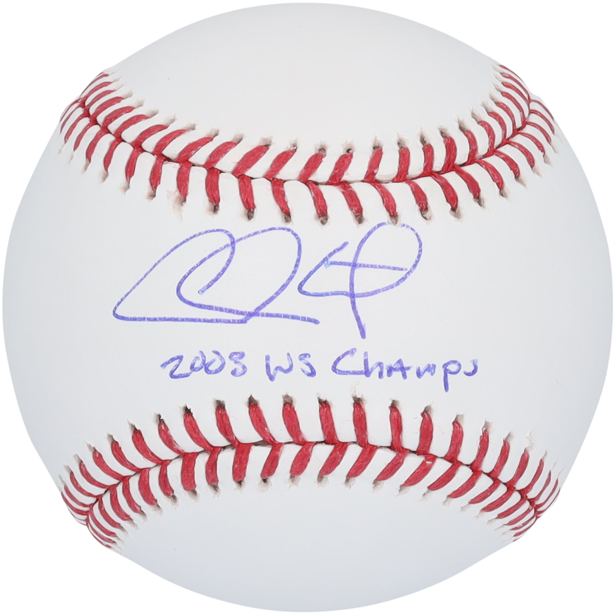 Chase Utley Philadelphia Phillies Autographed Baseball with "2008 WS Champs" Inscription