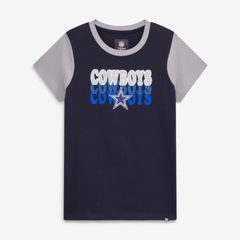 Youth New Era Navy Dallas Cowboys Throwback Glitter Gel T-Shirt