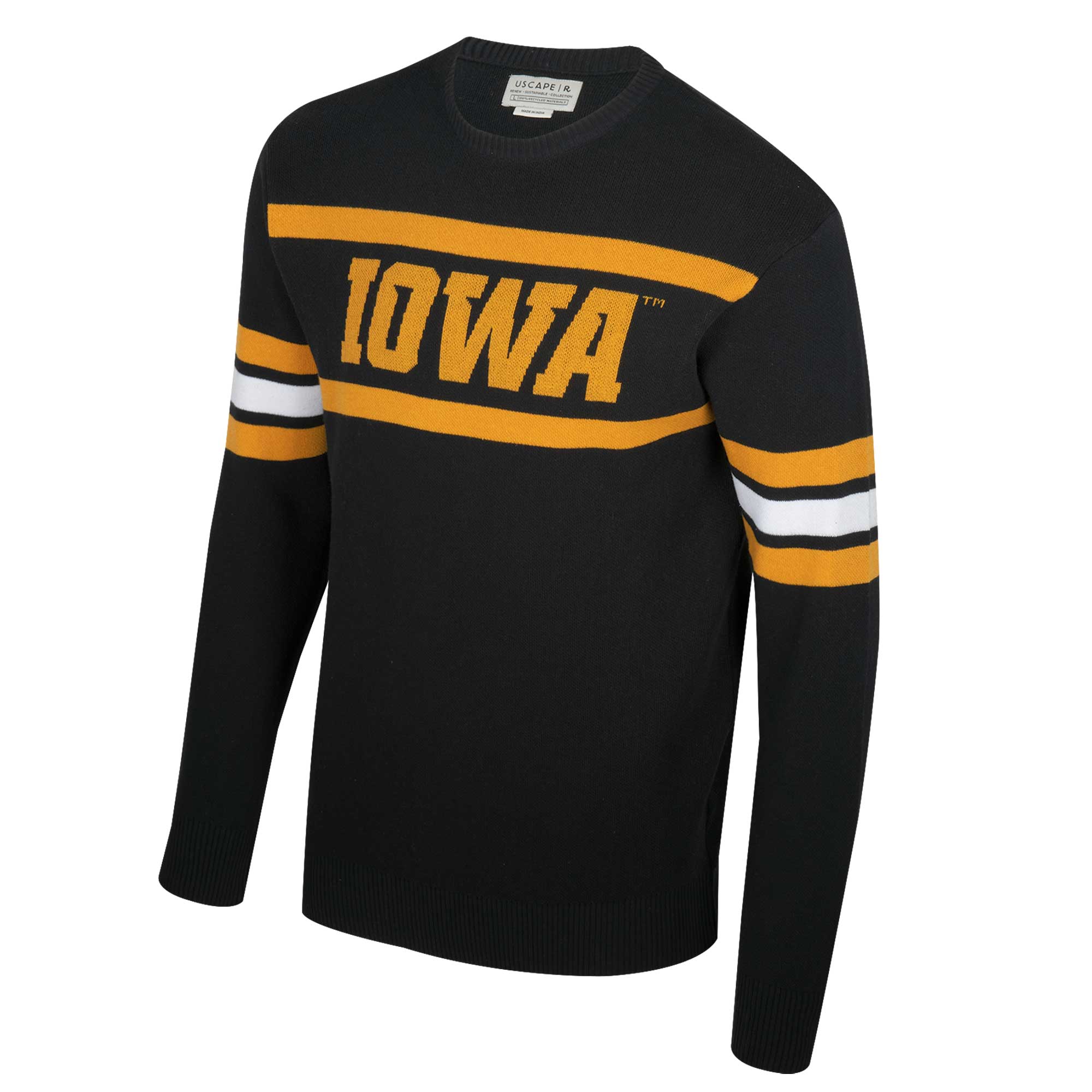 Unisex Uscape Apparel Black Iowa Hawkeyes Renew Knit Vintage Pullover Sweater Unisex Uscape Apparel Black Iowa Hawkeyes Renew Knit Vintage Pullover Sweater