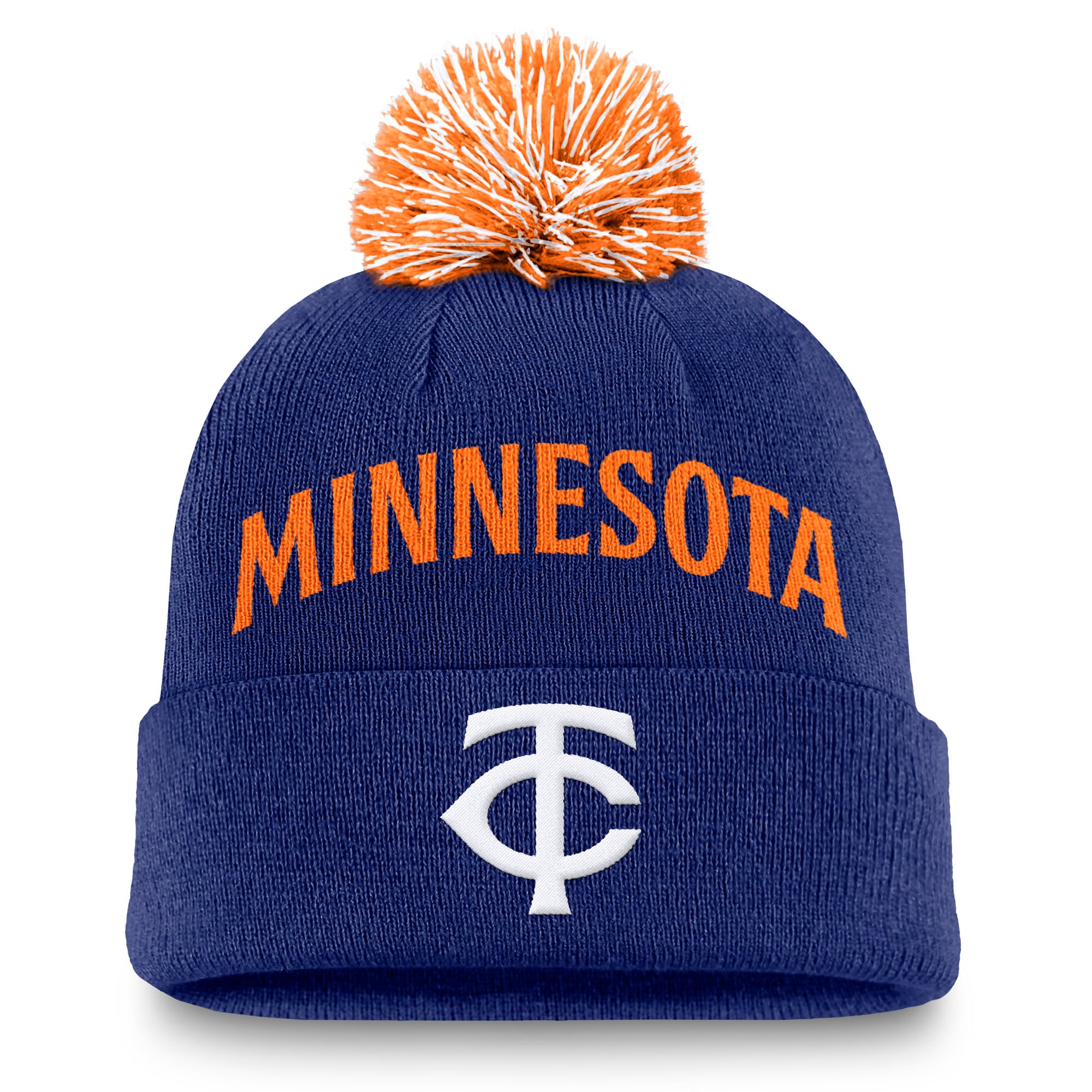 Men's Nike  Royal Minnesota Twins Peak Cuffed Knit Hat with Pom