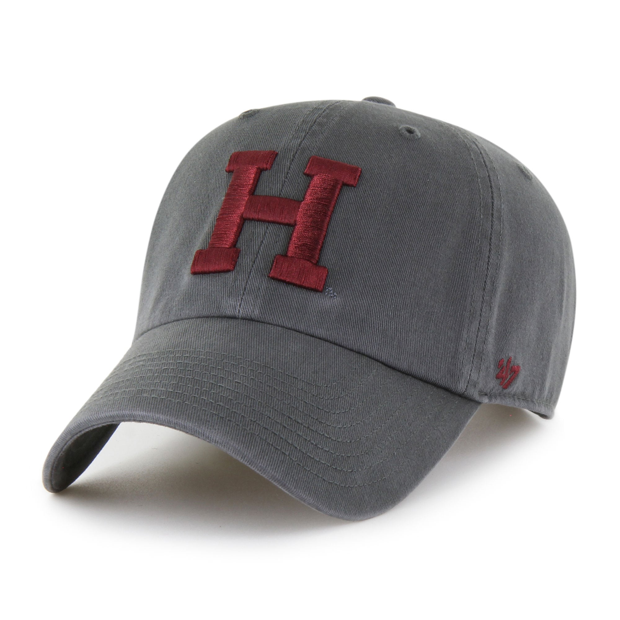 Men's '47 Charcoal Harvard Crimson Clean Up Adjustable Hat