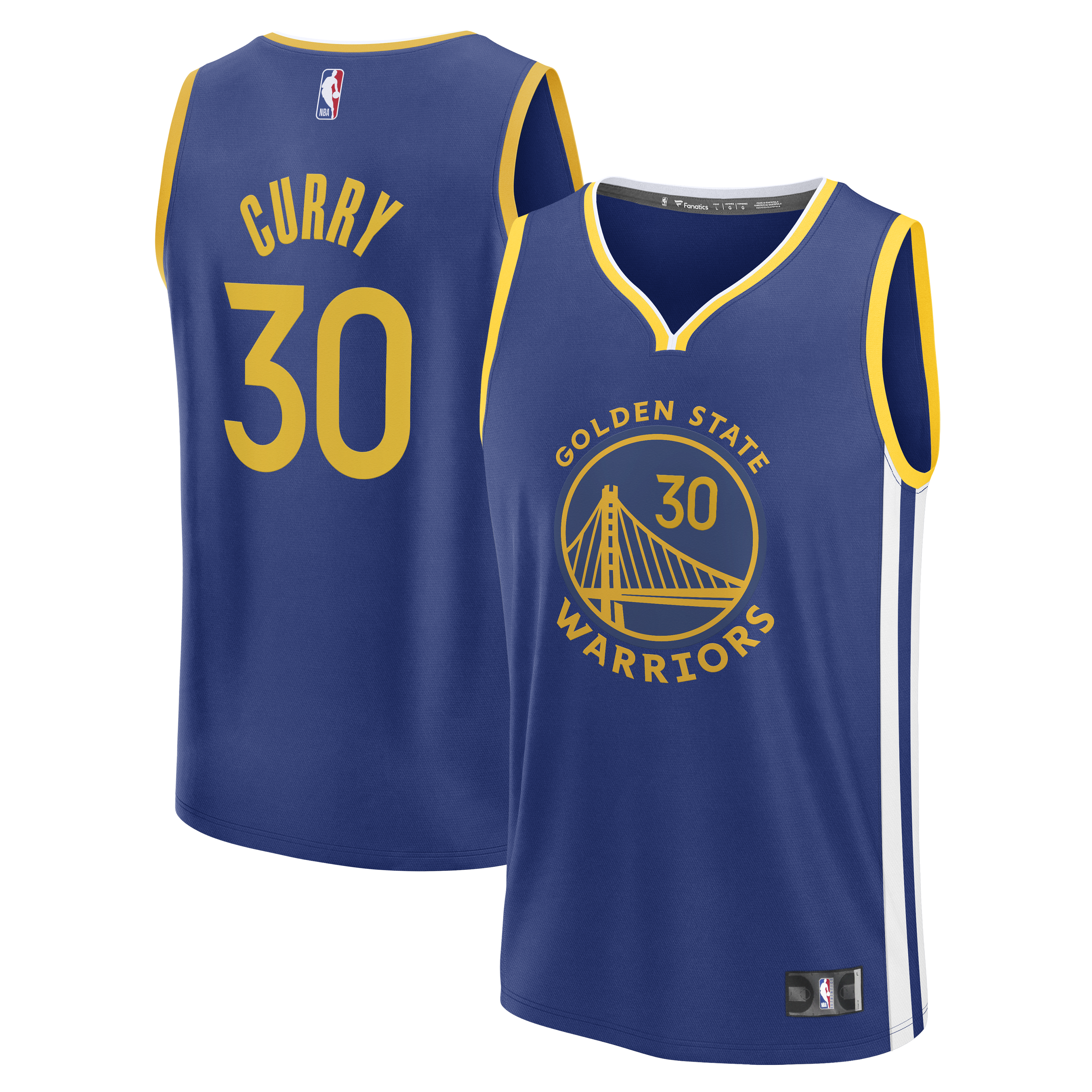 Men's Fanatics Stephen Curry Royal Golden State Warriors Fast Break Replica Jersey - Icon Edition