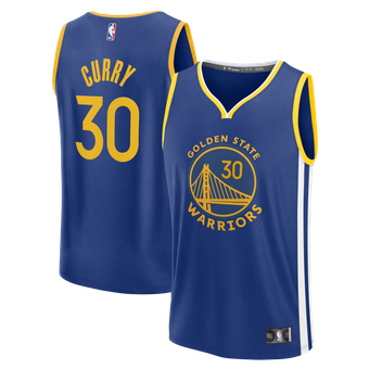 Men's Fanatics Stephen Curry Royal Golden State Warriors Fast Break Replica Jersey - Icon Edition