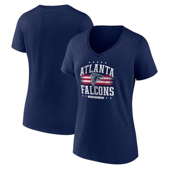Women's Navy Atlanta Falcons Americana Team V-Neck T-Shirt