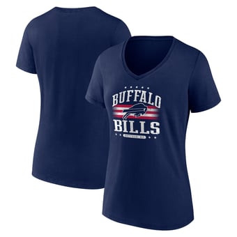 Women's Navy Buffalo Bills Americana Team V-Neck T-Shirt