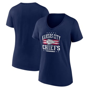 Women's Navy Kansas City Chiefs Americana Team V-Neck T-Shirt
