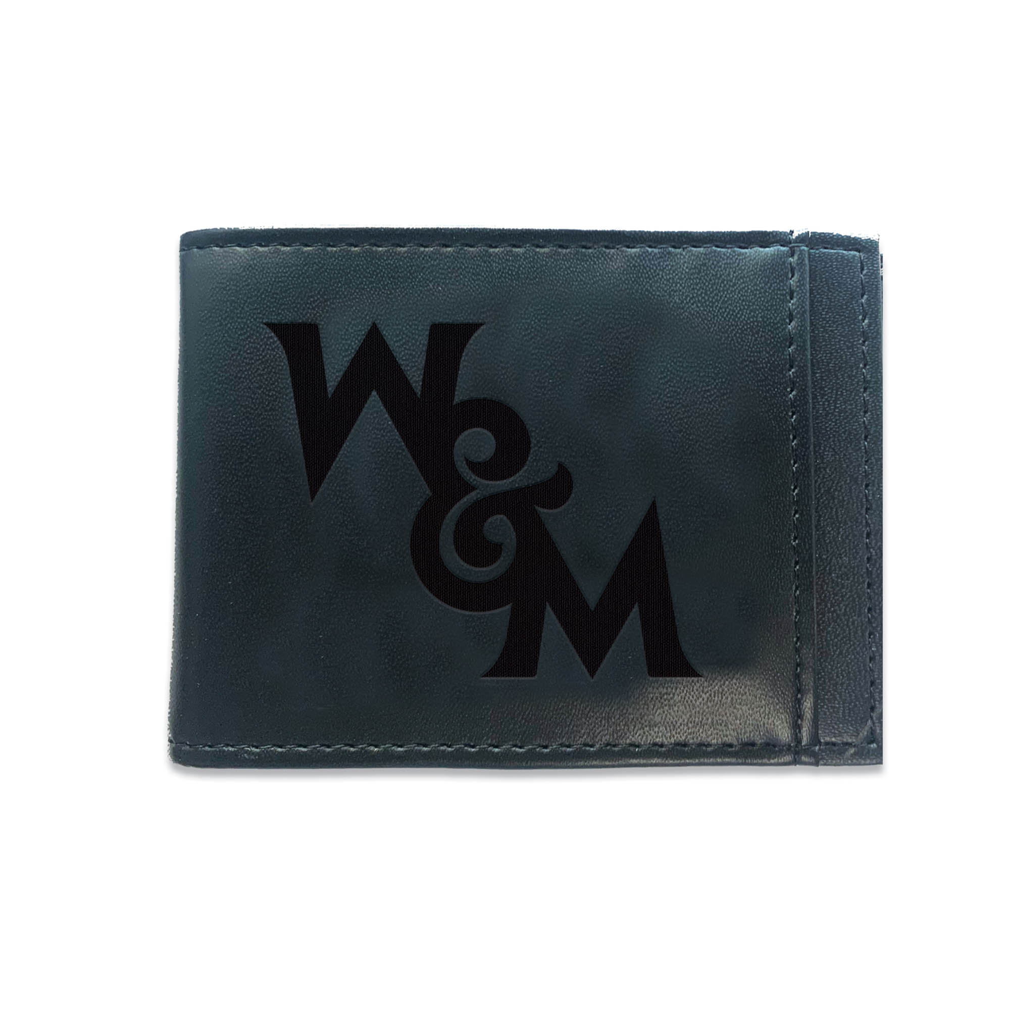 Evergreen Enterprises Black William & Mary Tribe Hybrid Leather Front Pocket Bi-Fold Wallet with Money Clip