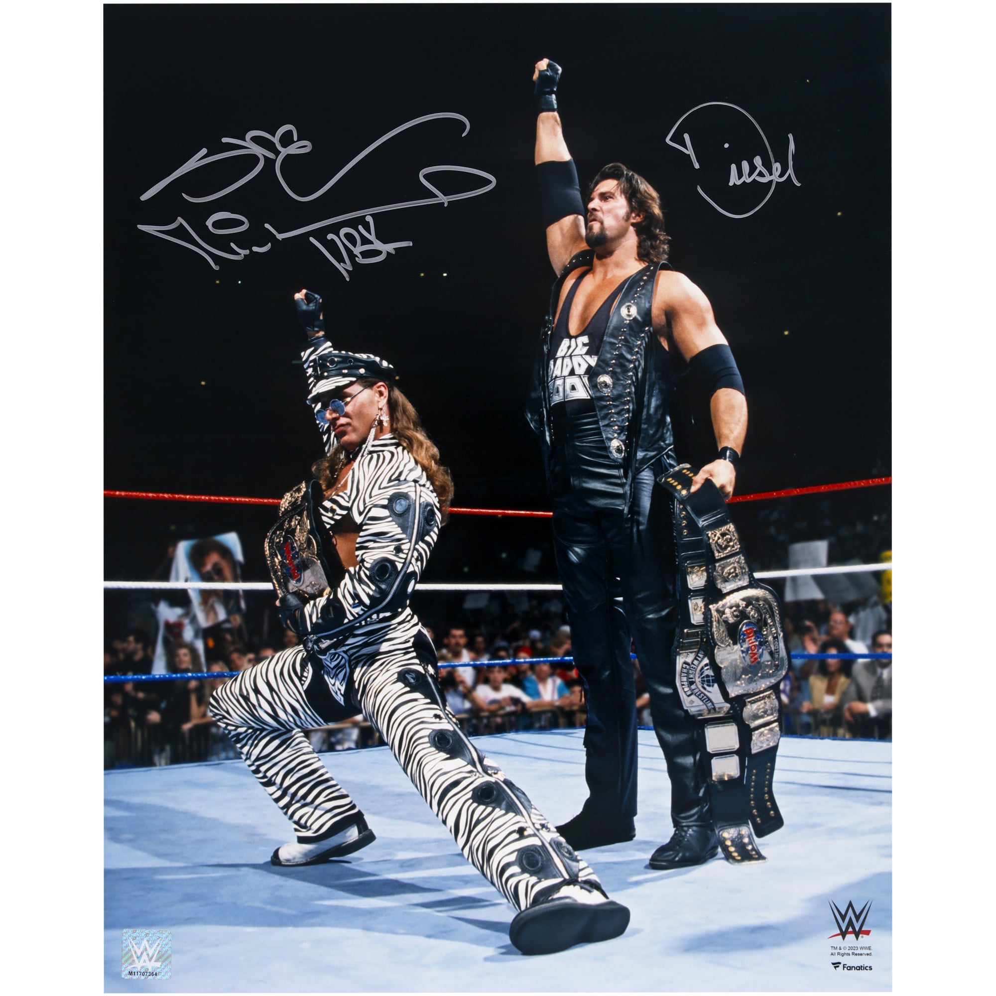 Shawn Michaels & Diesel WWE Autographed 16" x 20" Entrance In Ring Photograph