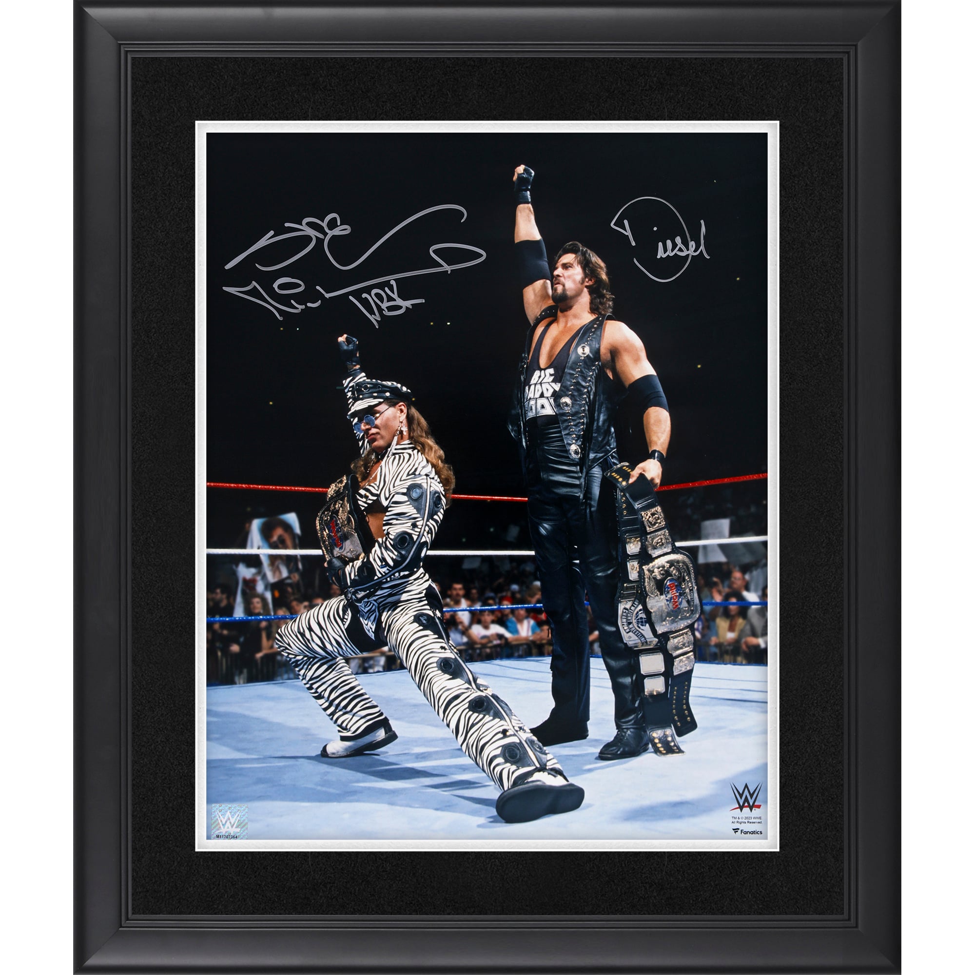 Shawn Michaels & Kevin Nash WWE Framed Autographed 16" x 20" Entrance In-Ring Photograph