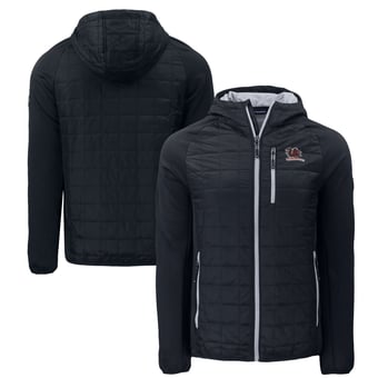 Men's Cutter & Buck Black South Carolina Gamecocks Vault Rainier Eco Hybrid PrimaLoft Full-Zip Jacket