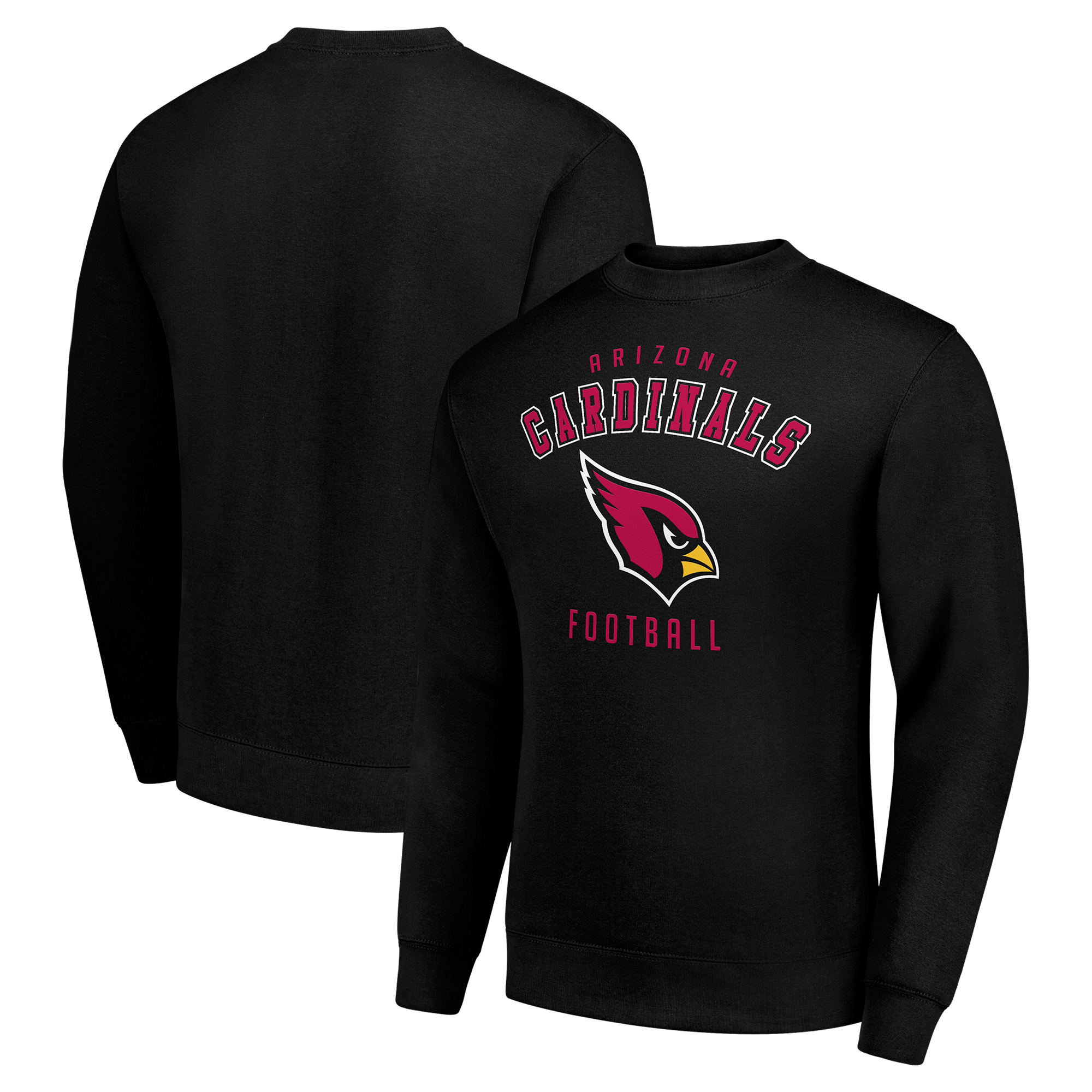 Men's Starter Black Arizona Cardinals Team Logo Pullover Sweatshirt