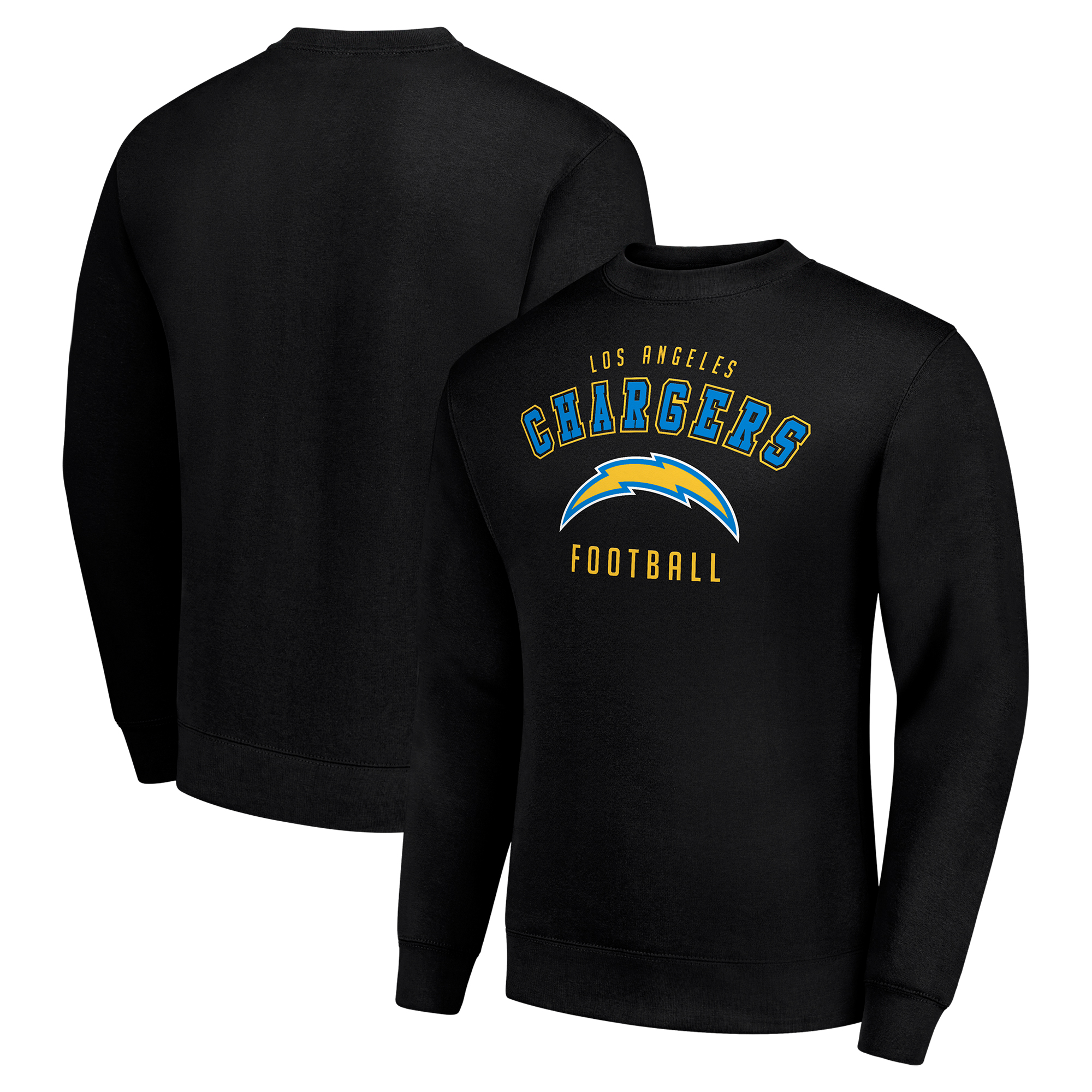 Men's Starter Black Los Angeles Chargers Team Logo Pullover Sweatshirt